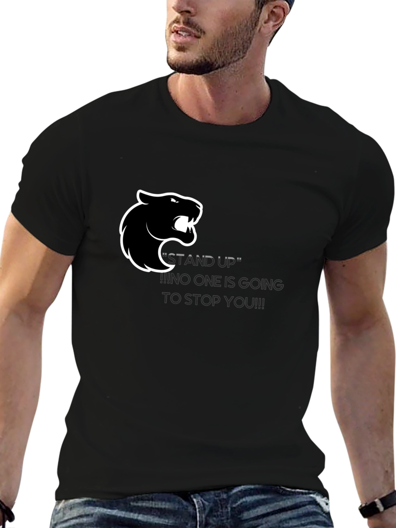 Stand Up Panther T-Shirt - Motivational Graphic Tee