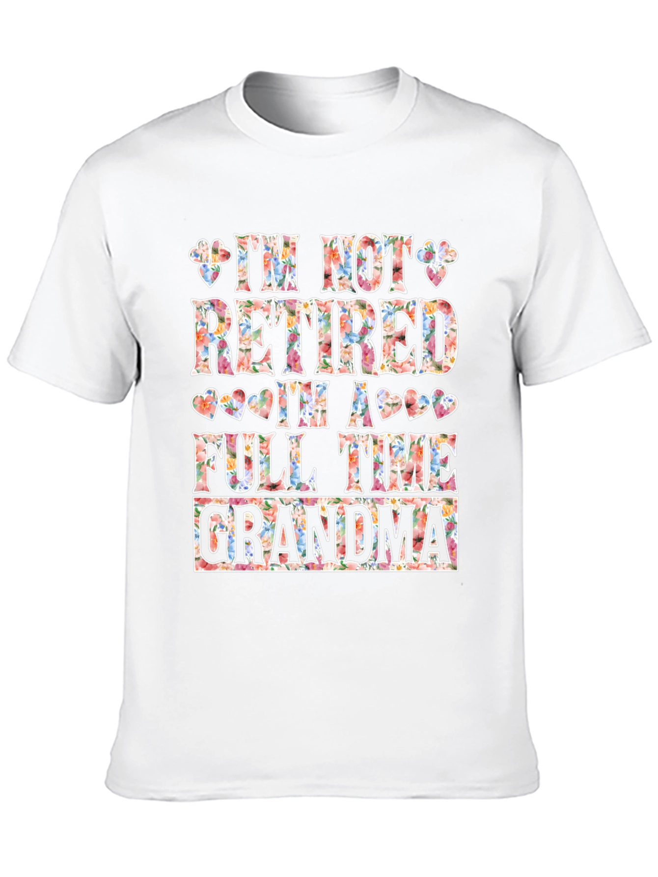 Floral Full Time Grandma Graphic Tee
