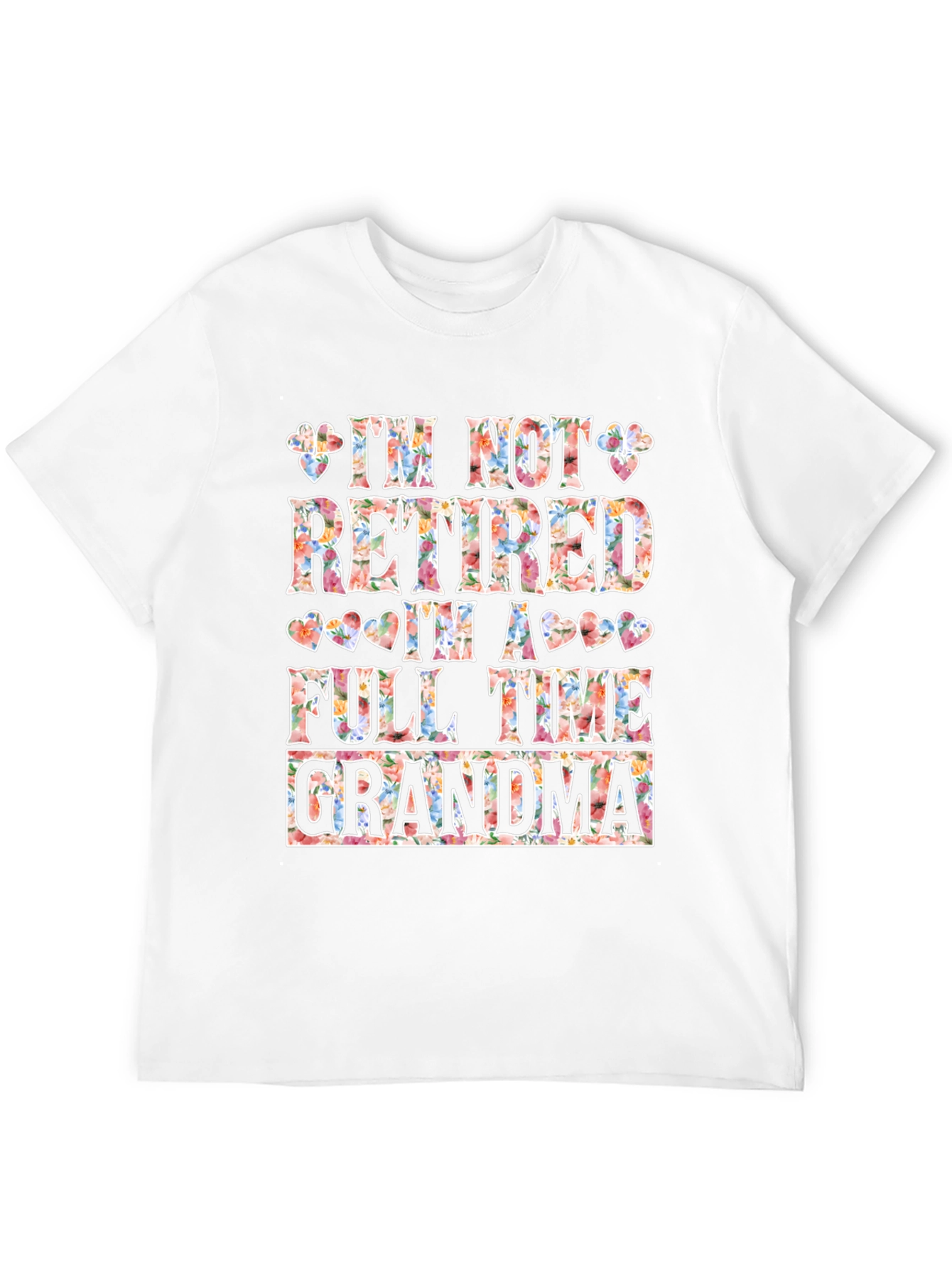 Floral Full Time Grandma Graphic Tee