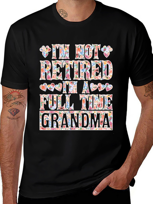 Floral Full Time Grandma Graphic Tee