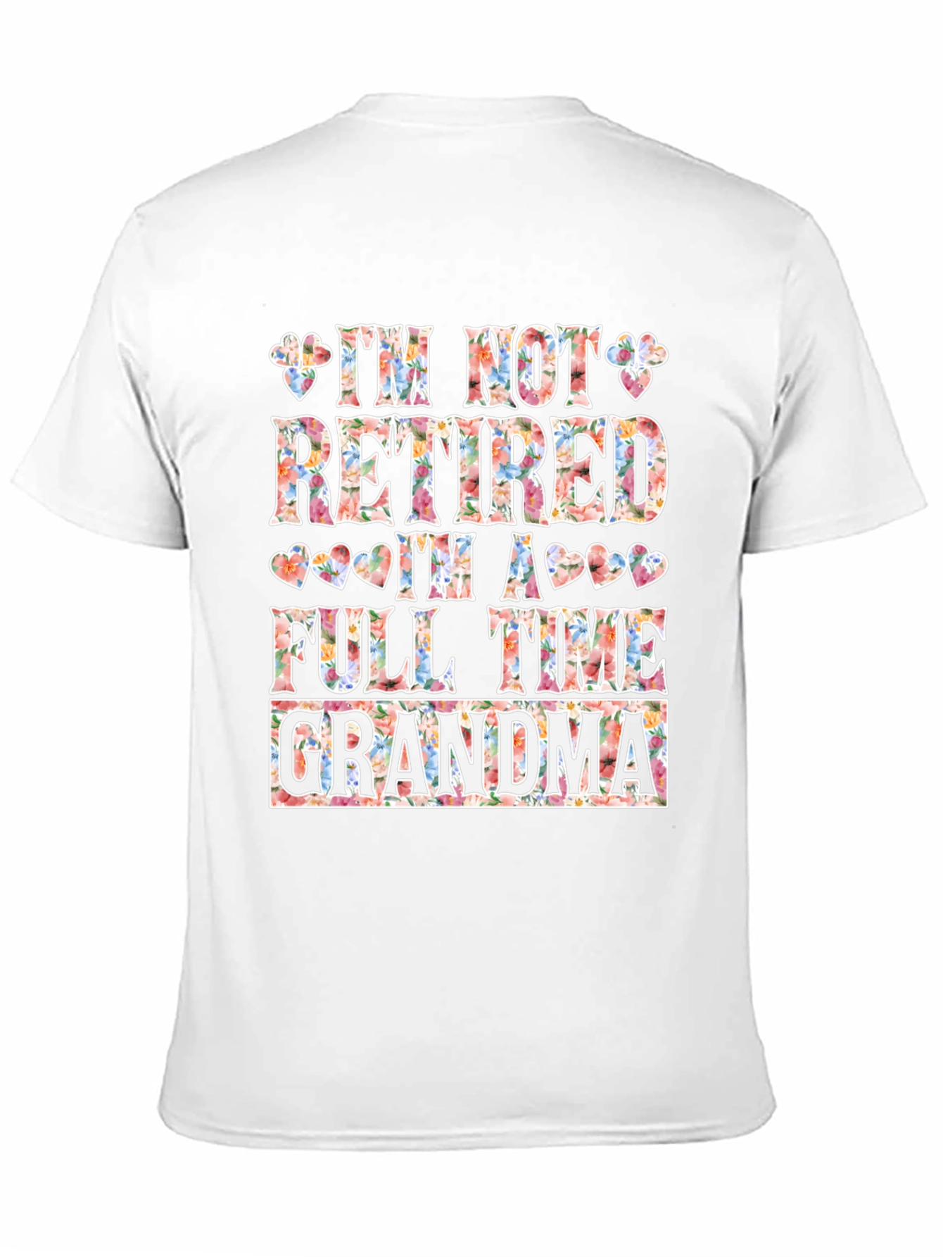 Floral Full Time Grandma Graphic Tee