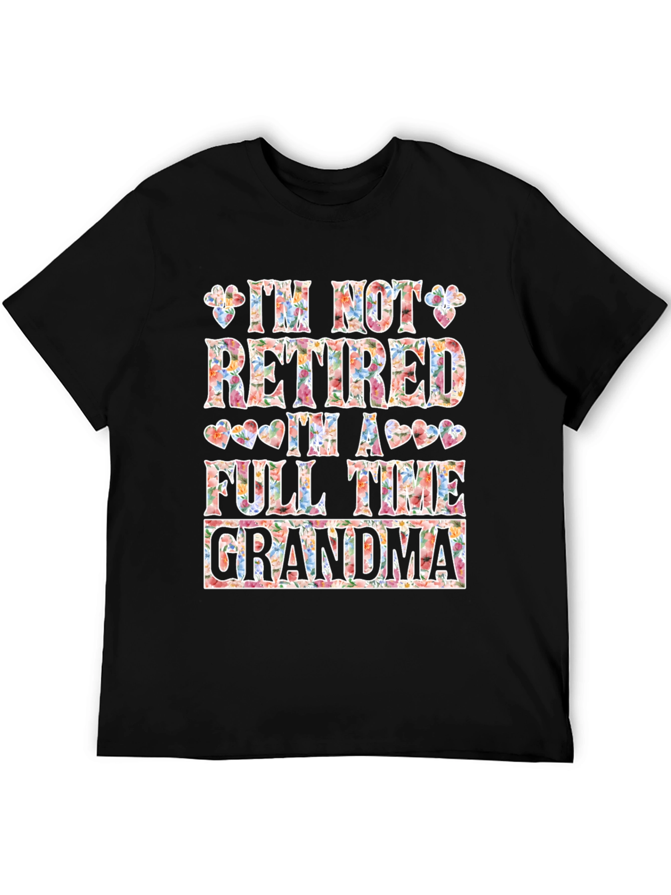 Floral Full Time Grandma Graphic Tee