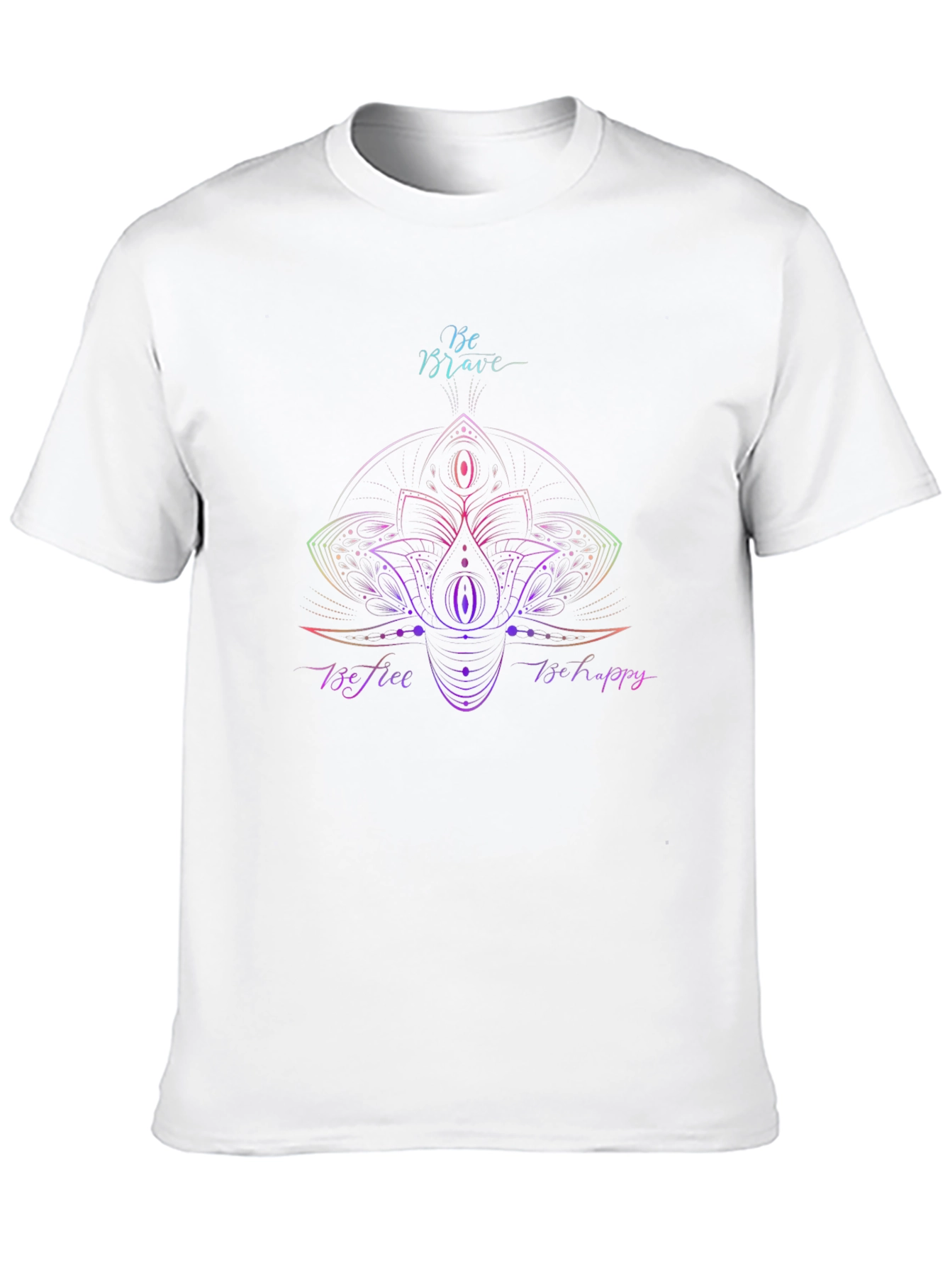 Be Brave Lotus Graphic Tee - Mens Black T-Shirt