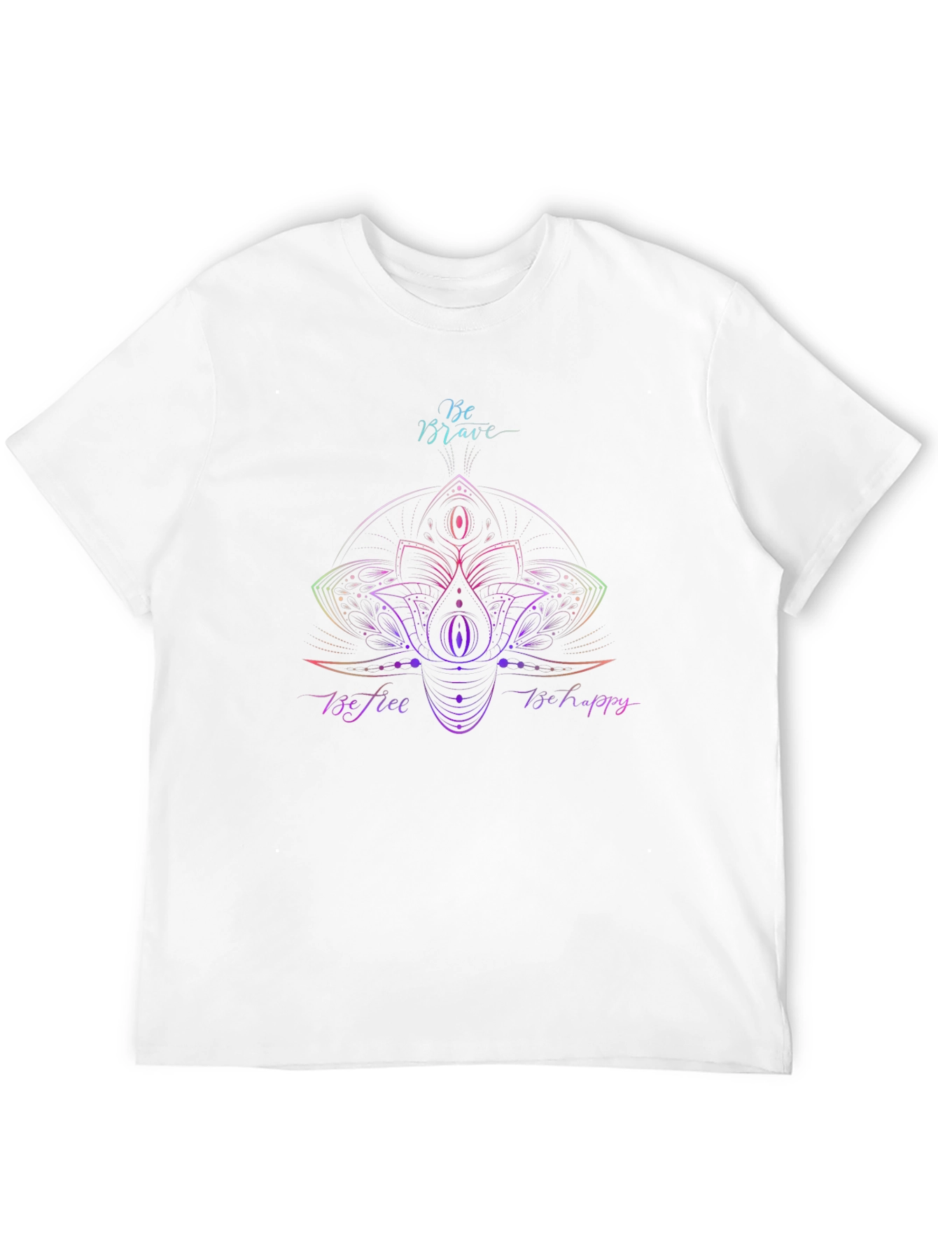 Be Brave Lotus Graphic Tee - Mens Black T-Shirt