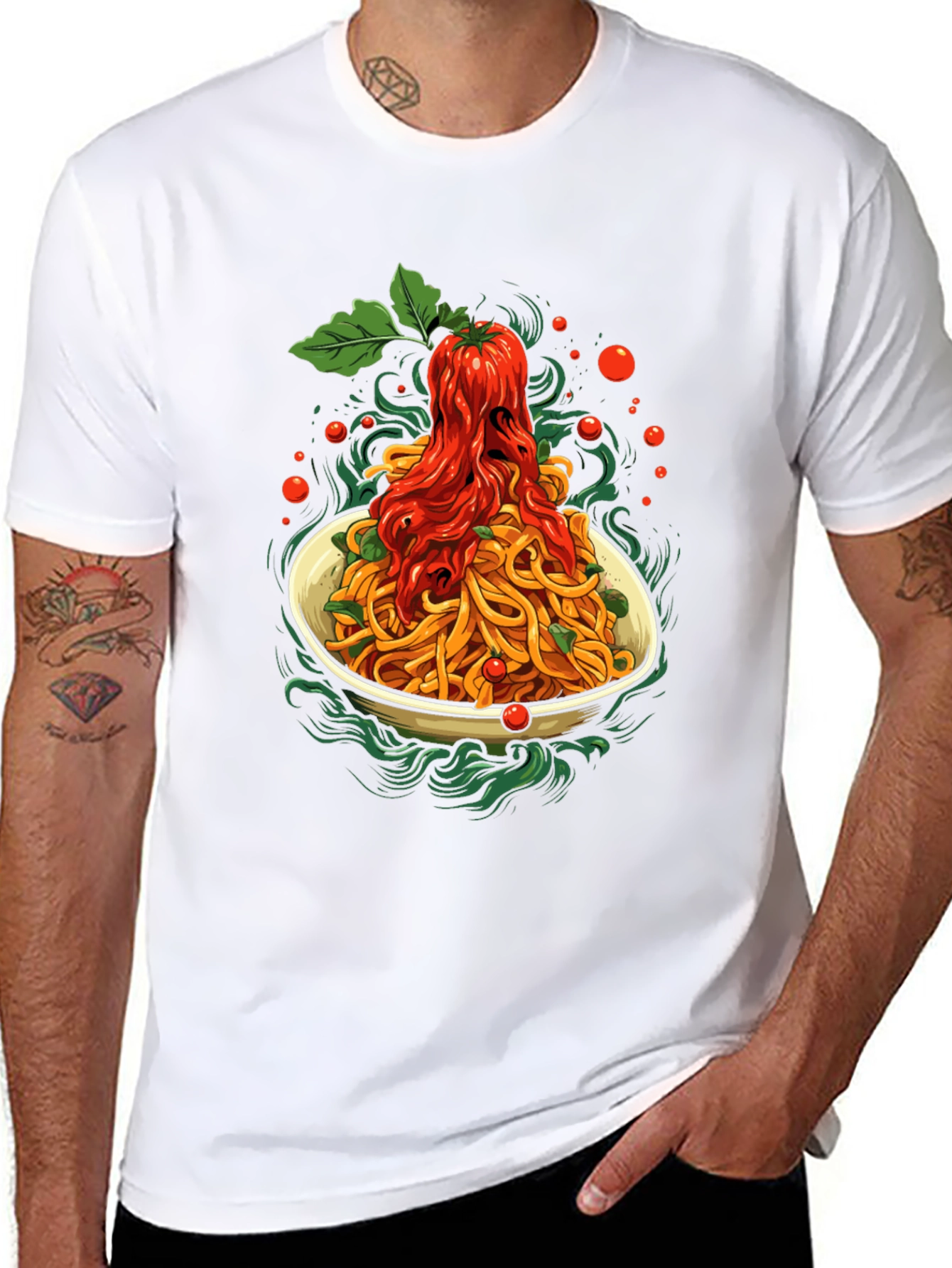 Spaghetti Graphic Tee - Food Lovers T-Shirt