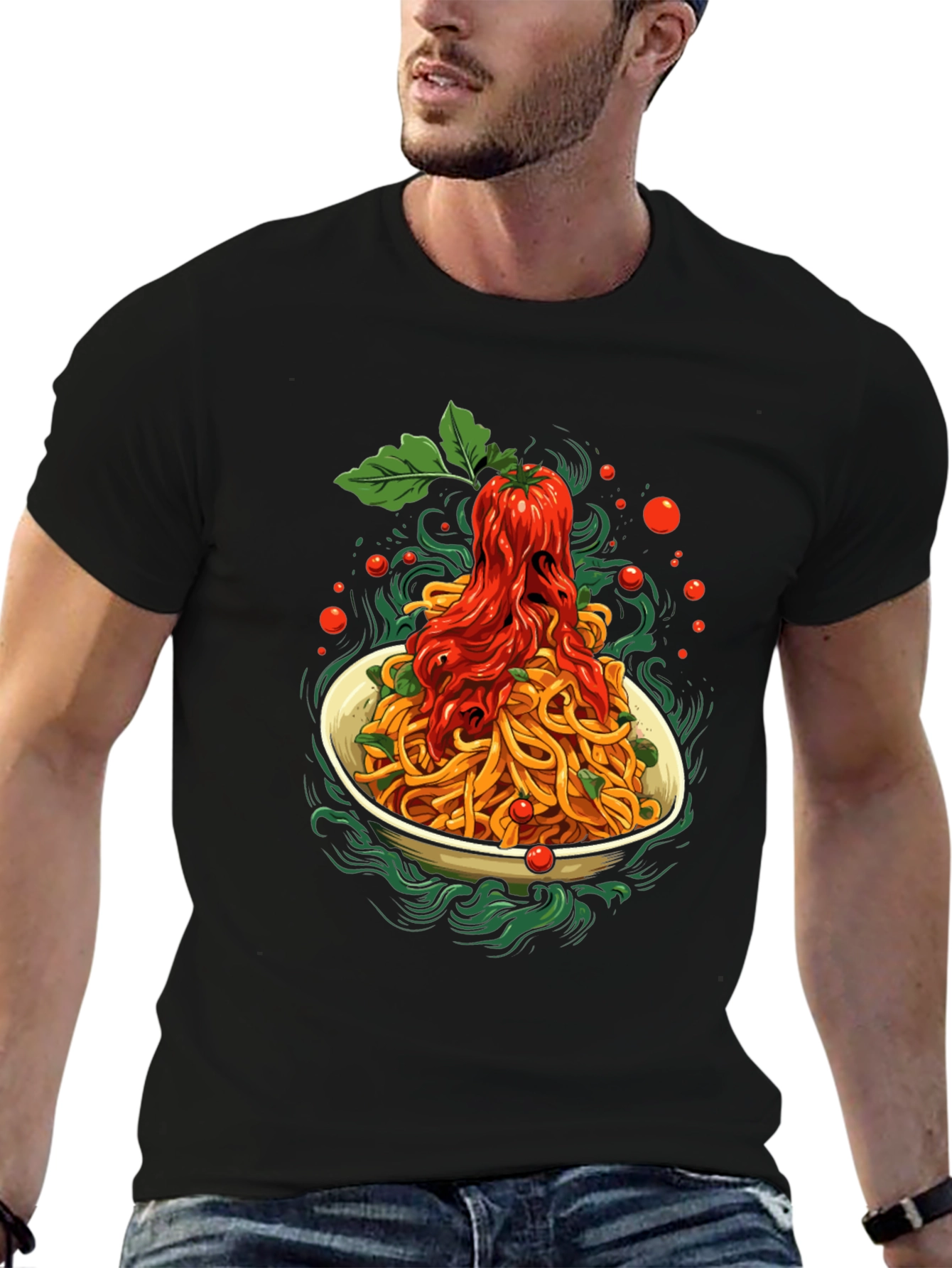 Spaghetti Graphic Tee - Food Lovers T-Shirt