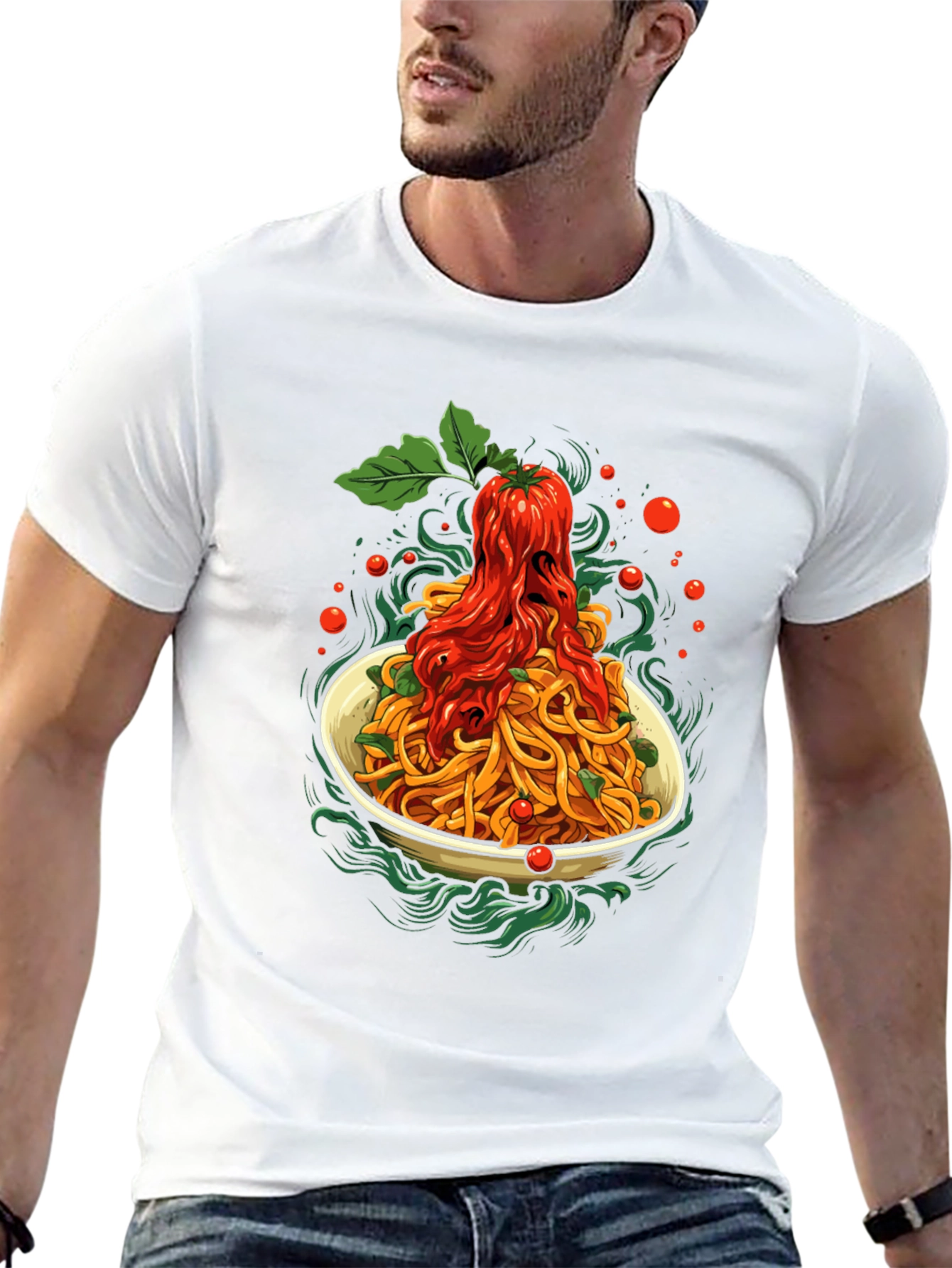 Spaghetti Graphic Tee - Food Lovers T-Shirt