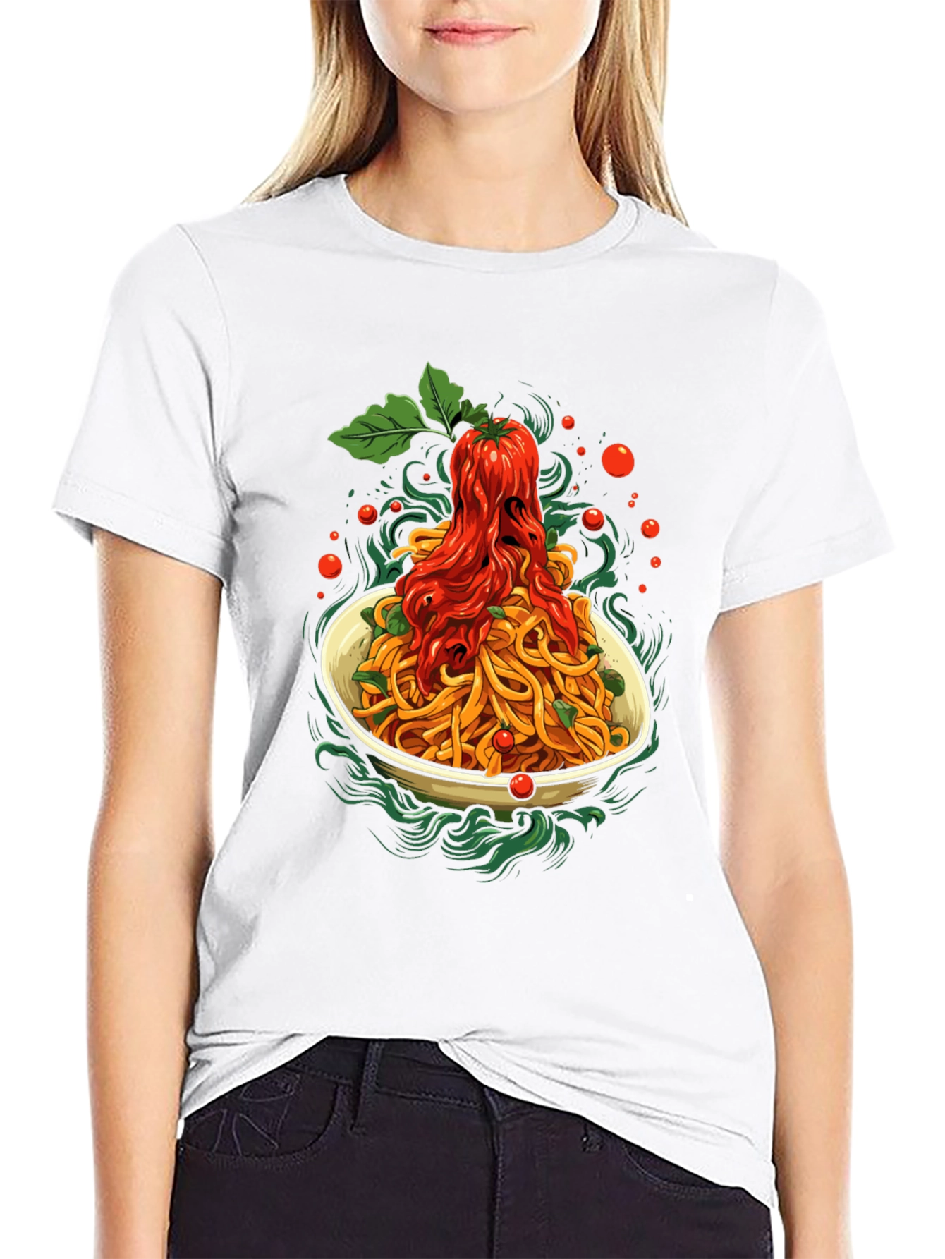 Spaghetti Graphic Tee - Food Lovers T-Shirt