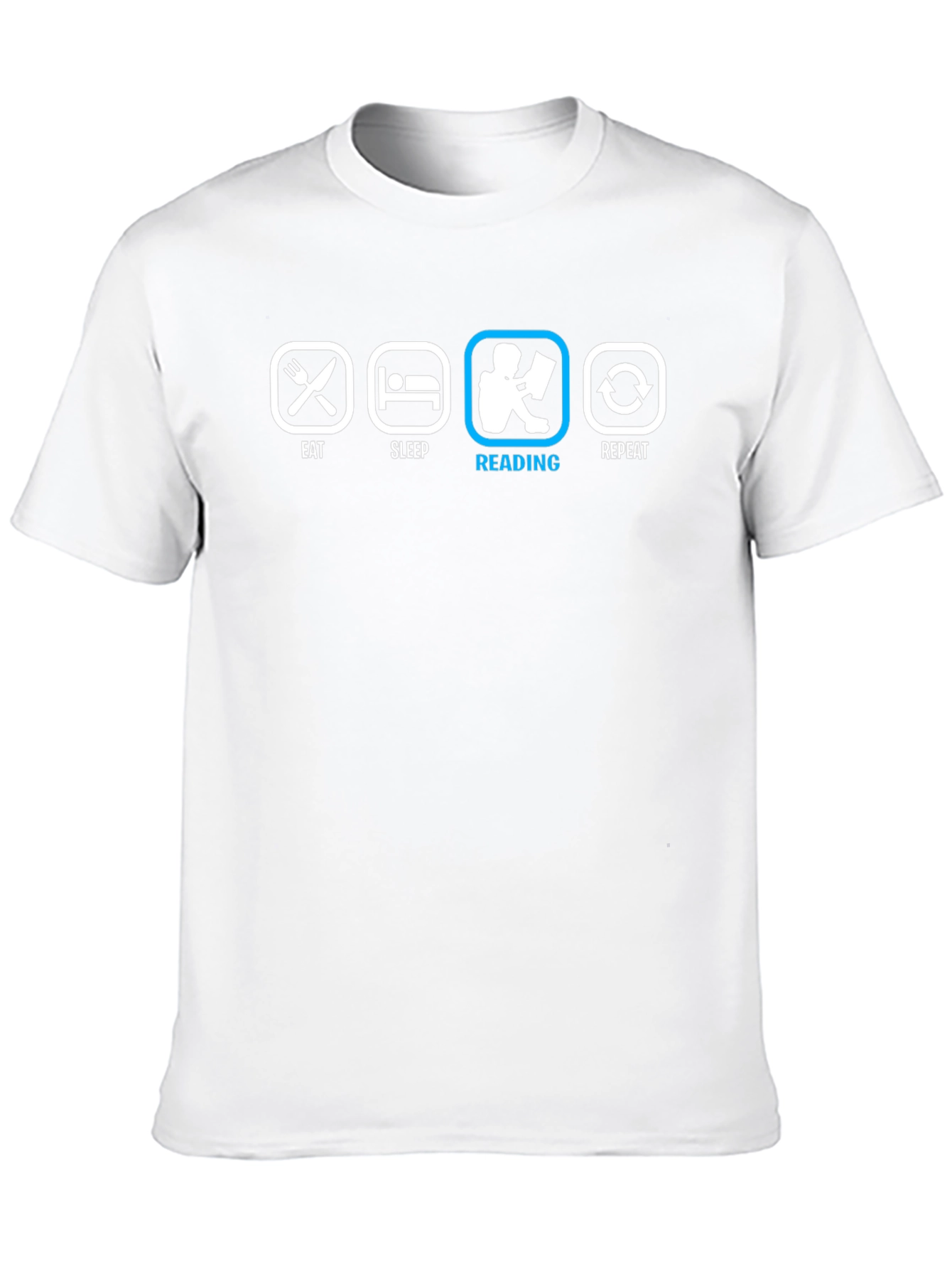 Eat Sleep Reading Repeat Black T-Shirt