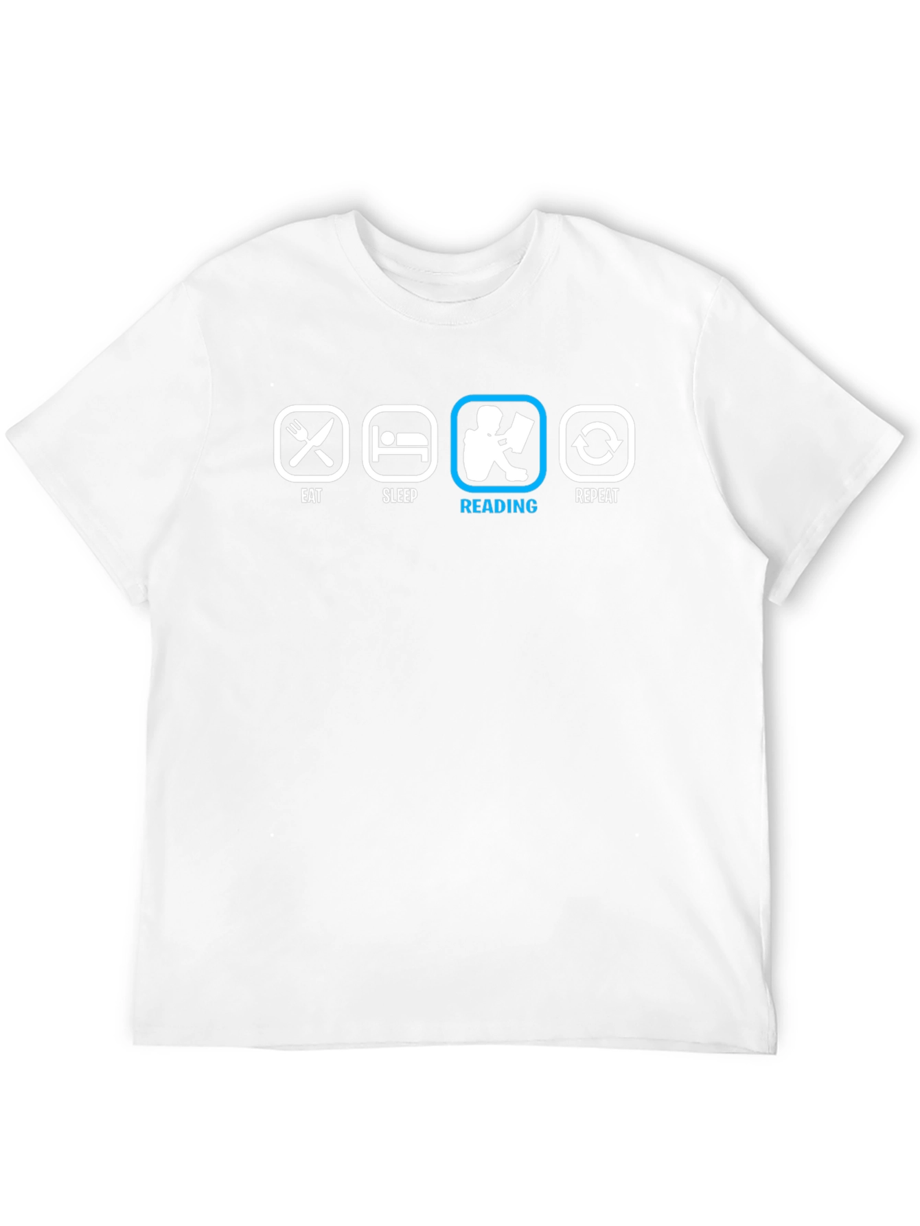 Eat Sleep Reading Repeat Black T-Shirt