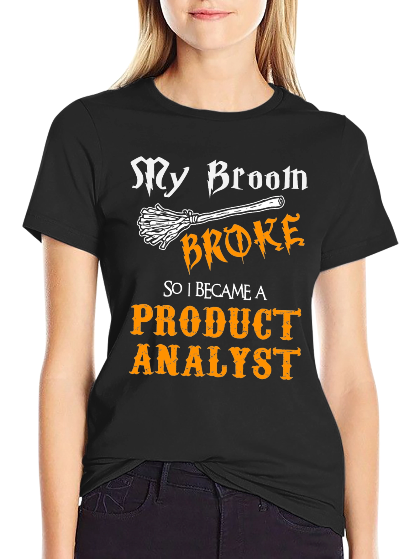 Product Analyst T-Shirt - Funny Halloween Witch Tee