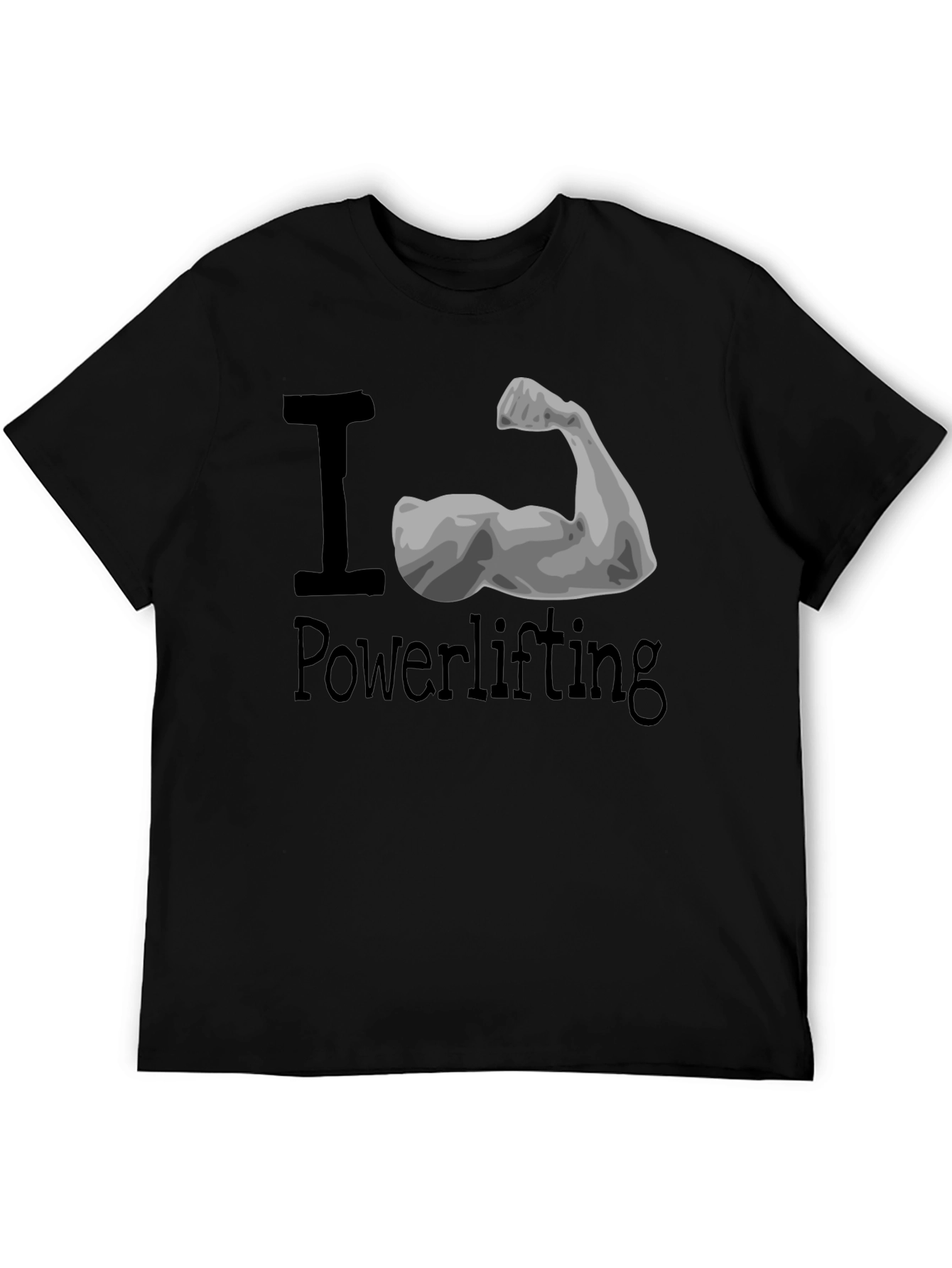 I Love Powerlifting Black T-Shirt