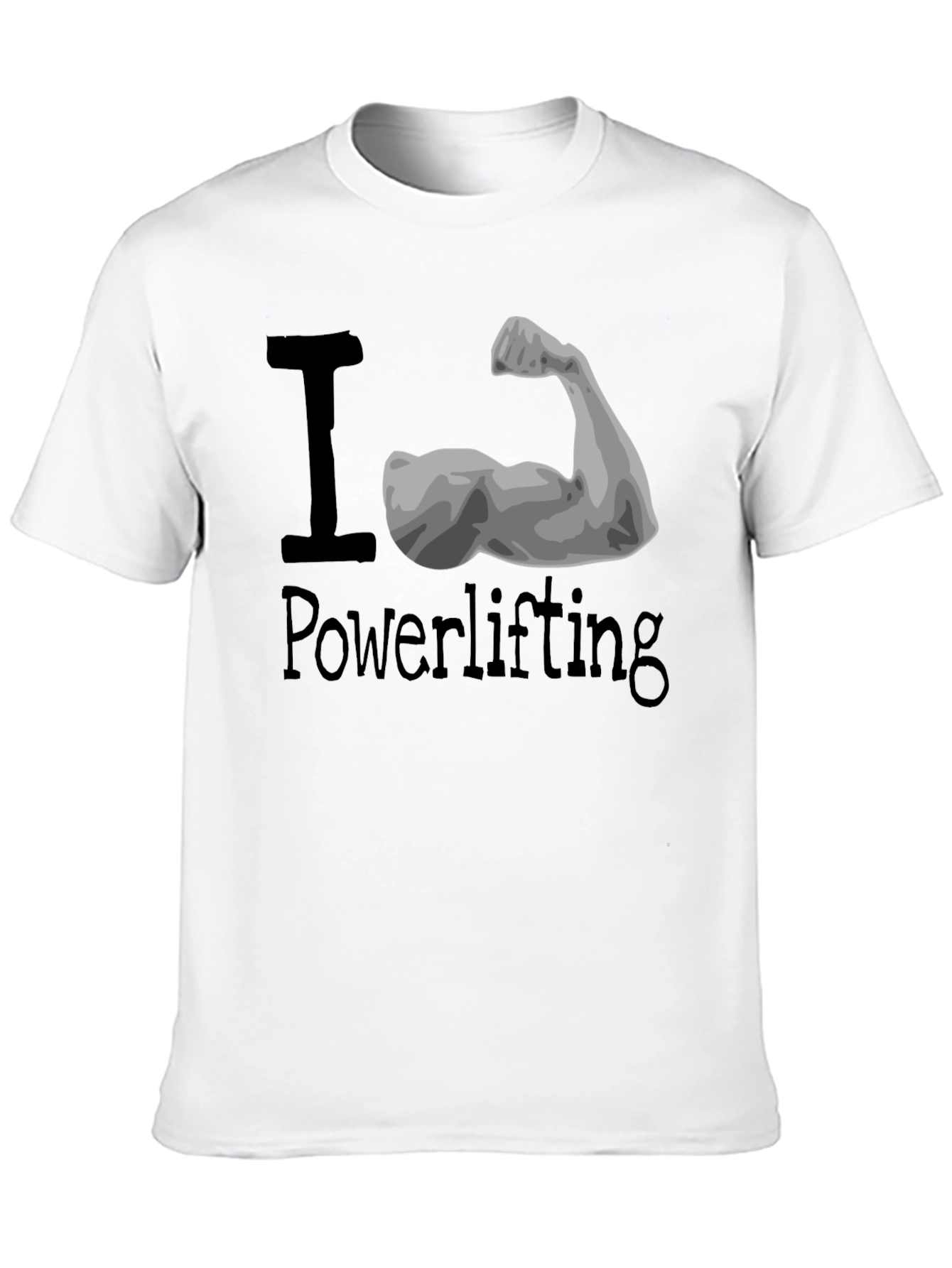 I Love Powerlifting Black T-Shirt