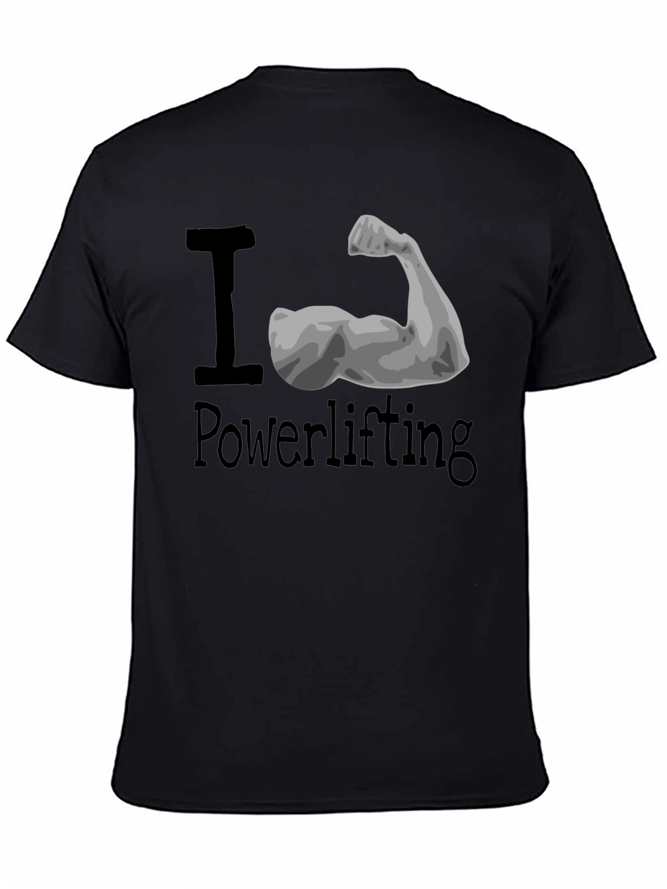 I Love Powerlifting Black T-Shirt