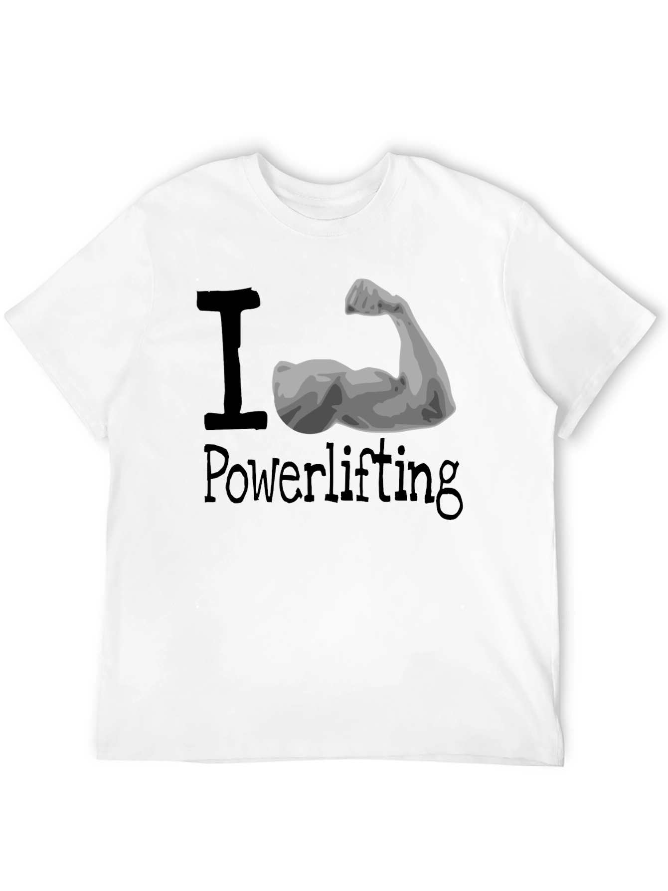 I Love Powerlifting Black T-Shirt