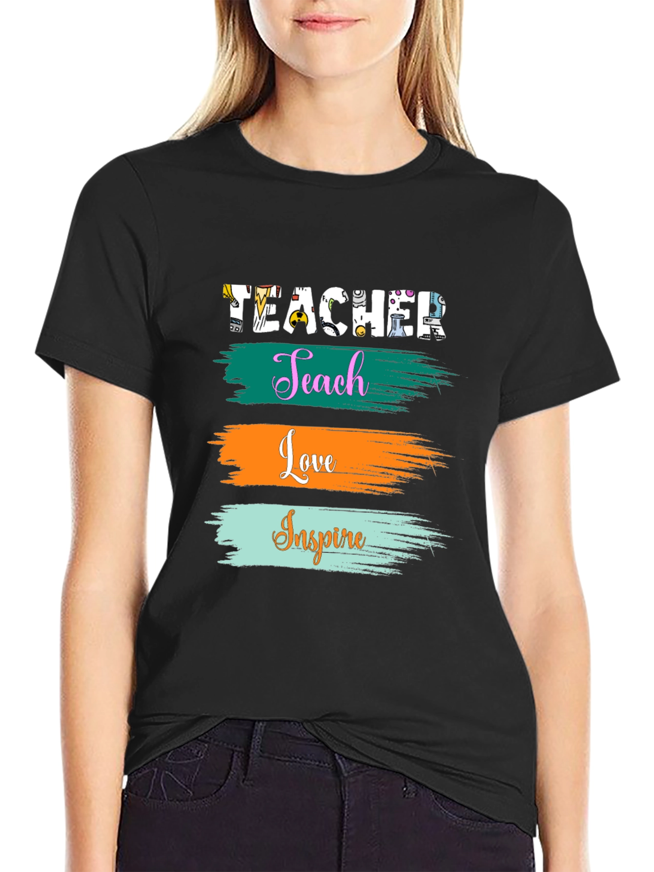 Teacher Teach Love Inspire T-Shirt