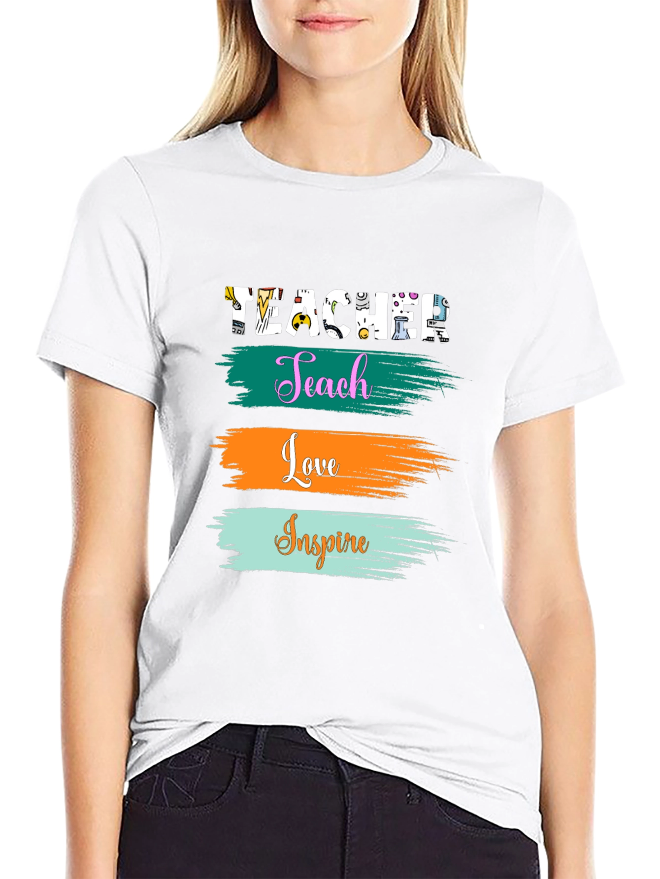 Teacher Teach Love Inspire T-Shirt