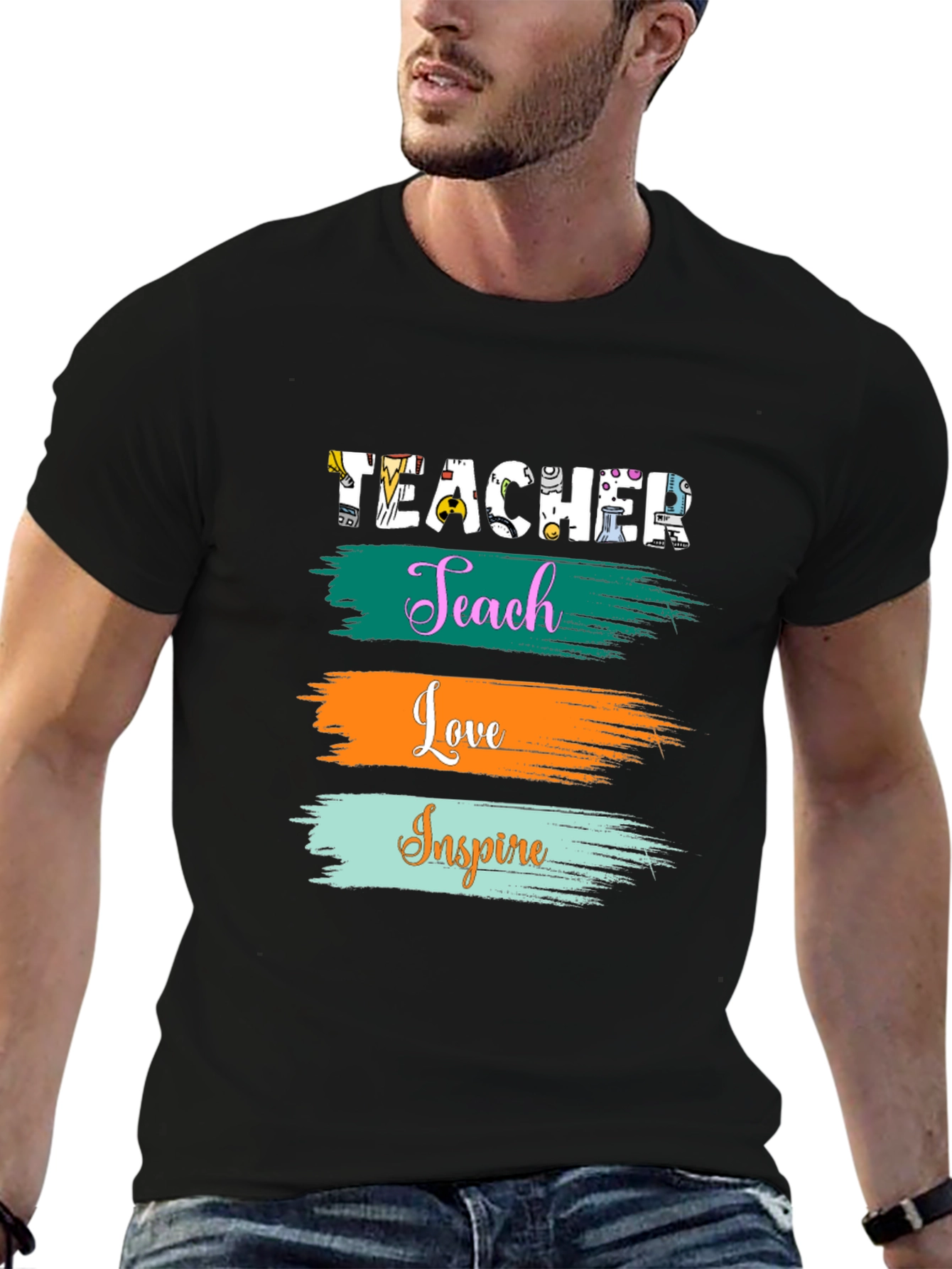 Teacher Teach Love Inspire T-Shirt