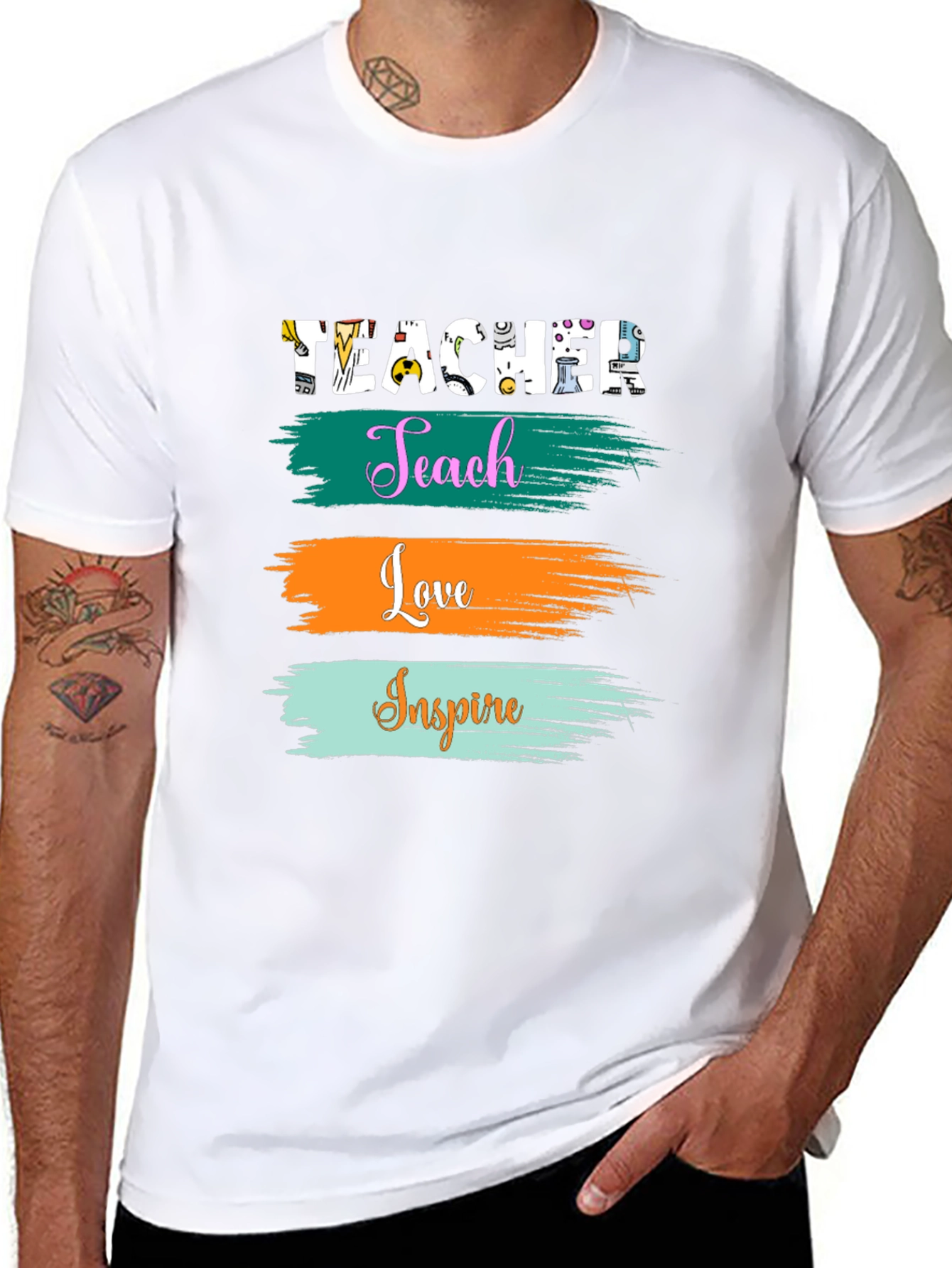 Teacher Teach Love Inspire T-Shirt