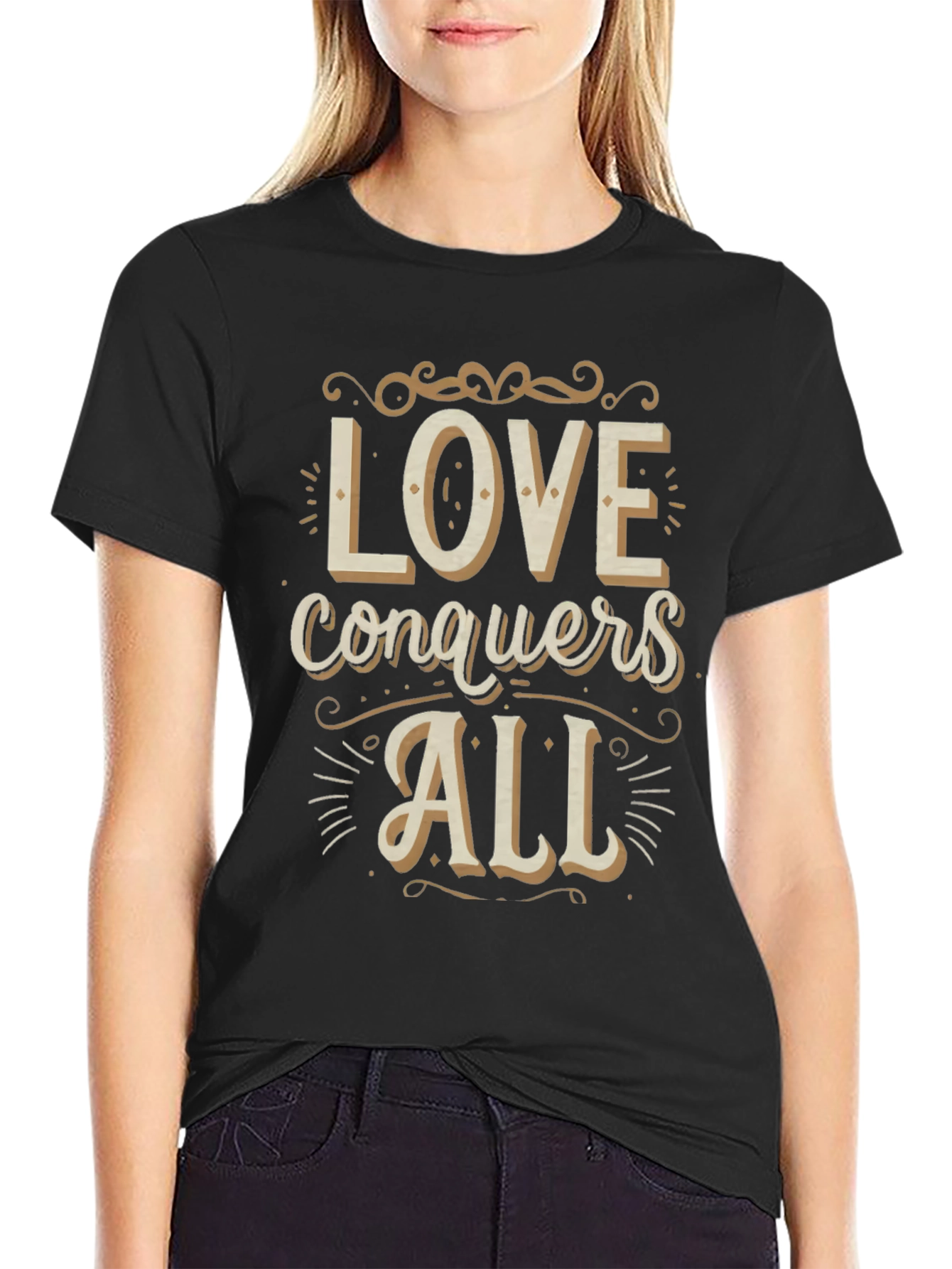 Love Conquers All Graphic Tee - Stylish Comfort