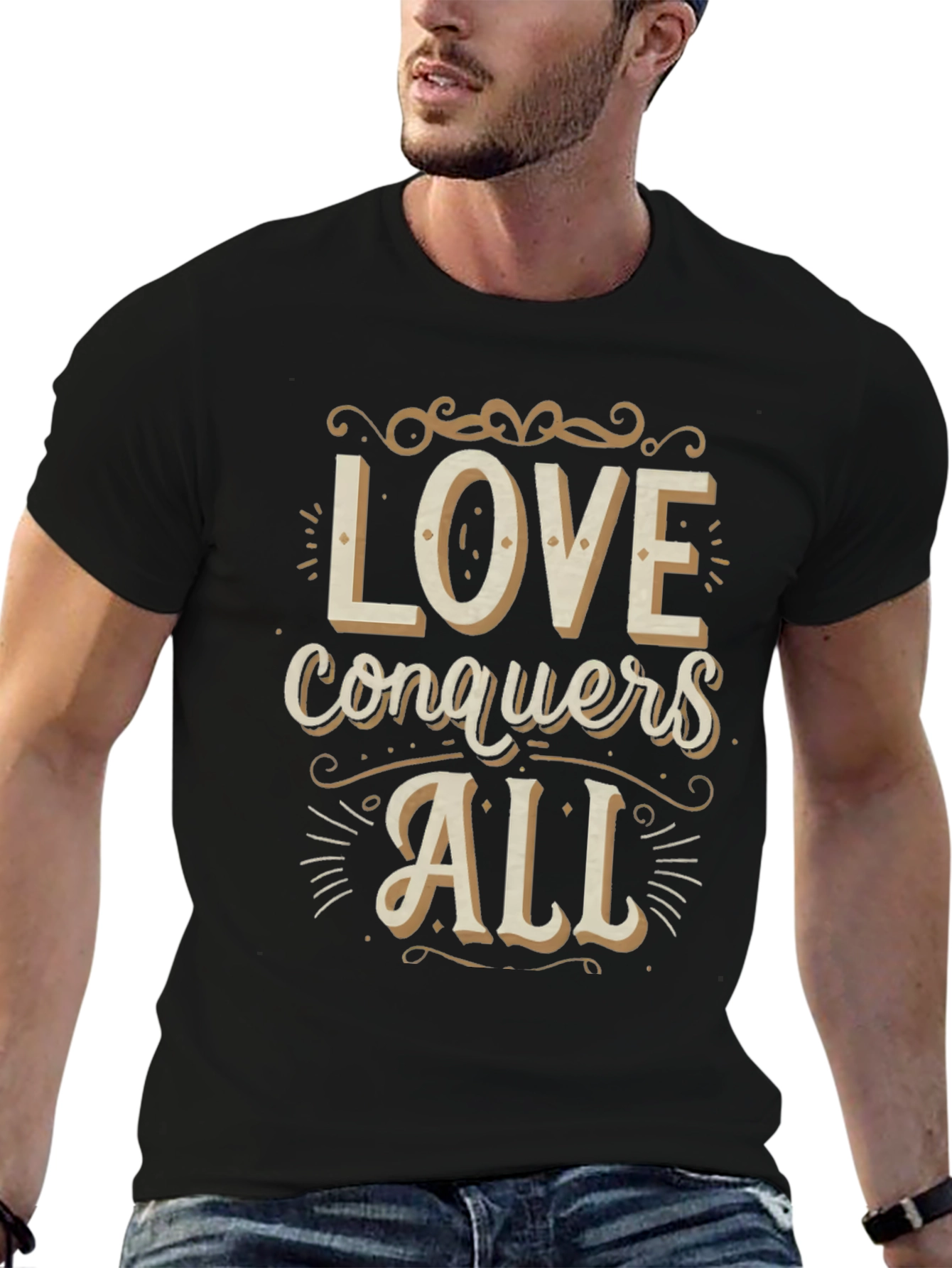 Love Conquers All Graphic Tee - Stylish Comfort