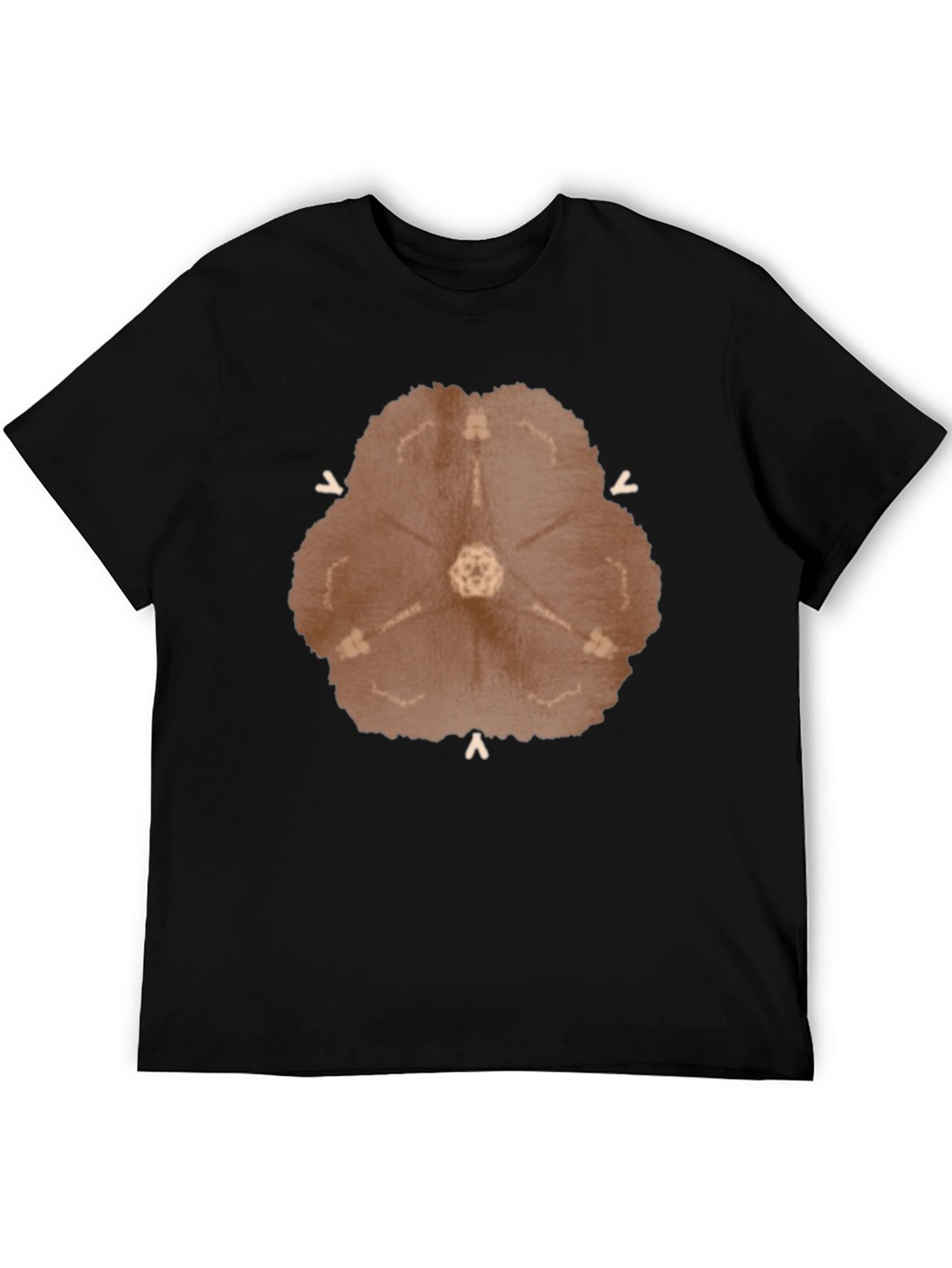Abstract Radial Design Black T-Shirt