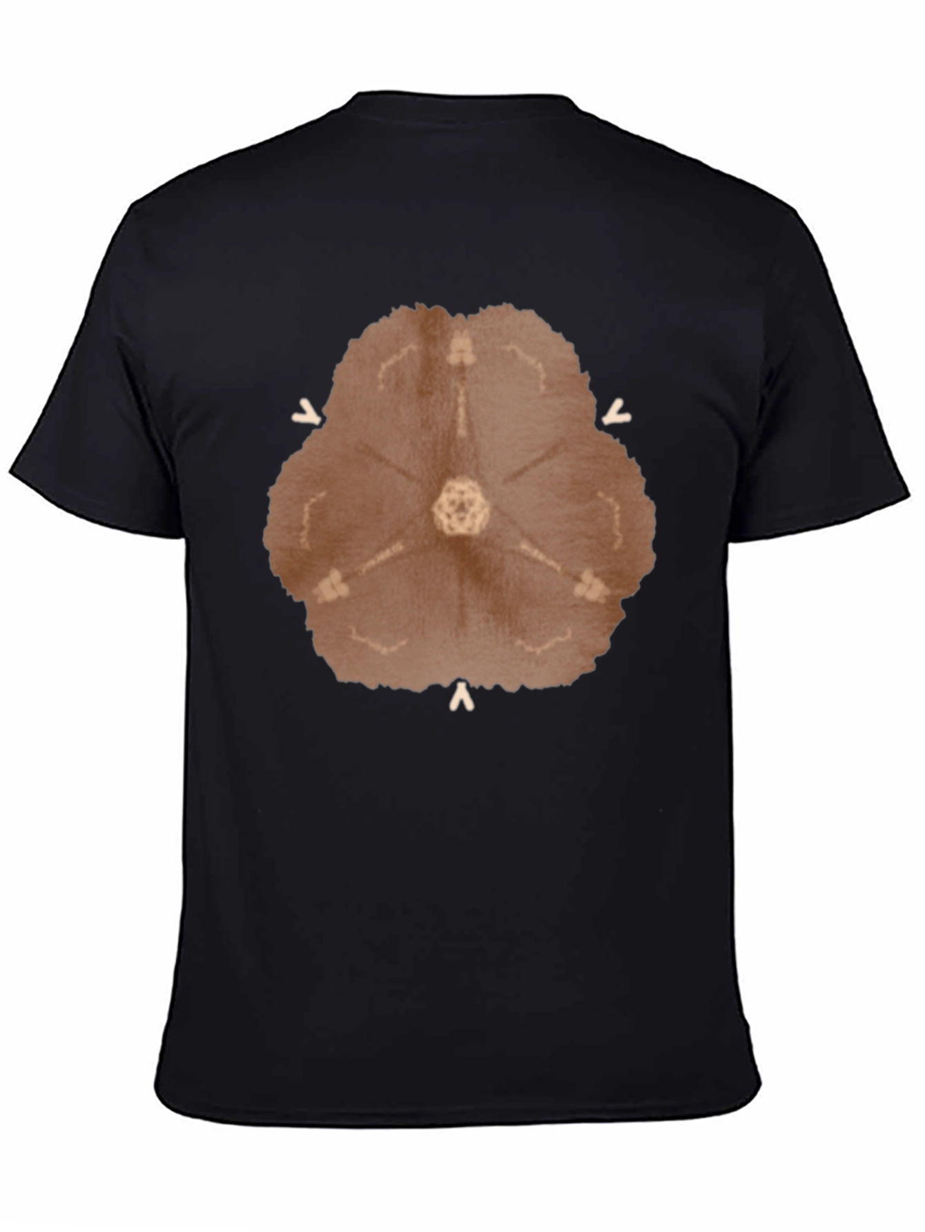 Abstract Radial Design Black T-Shirt