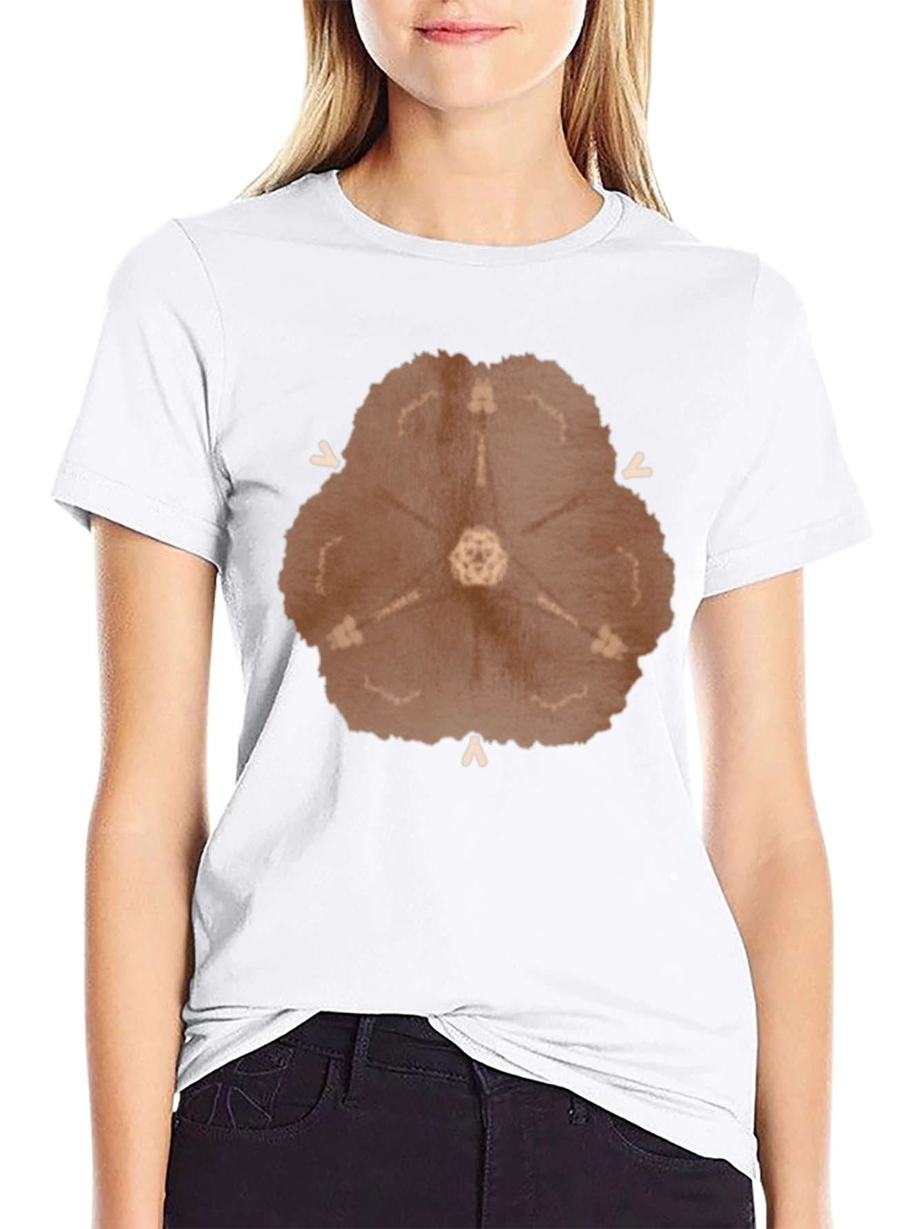 Abstract Radial Design Black T-Shirt