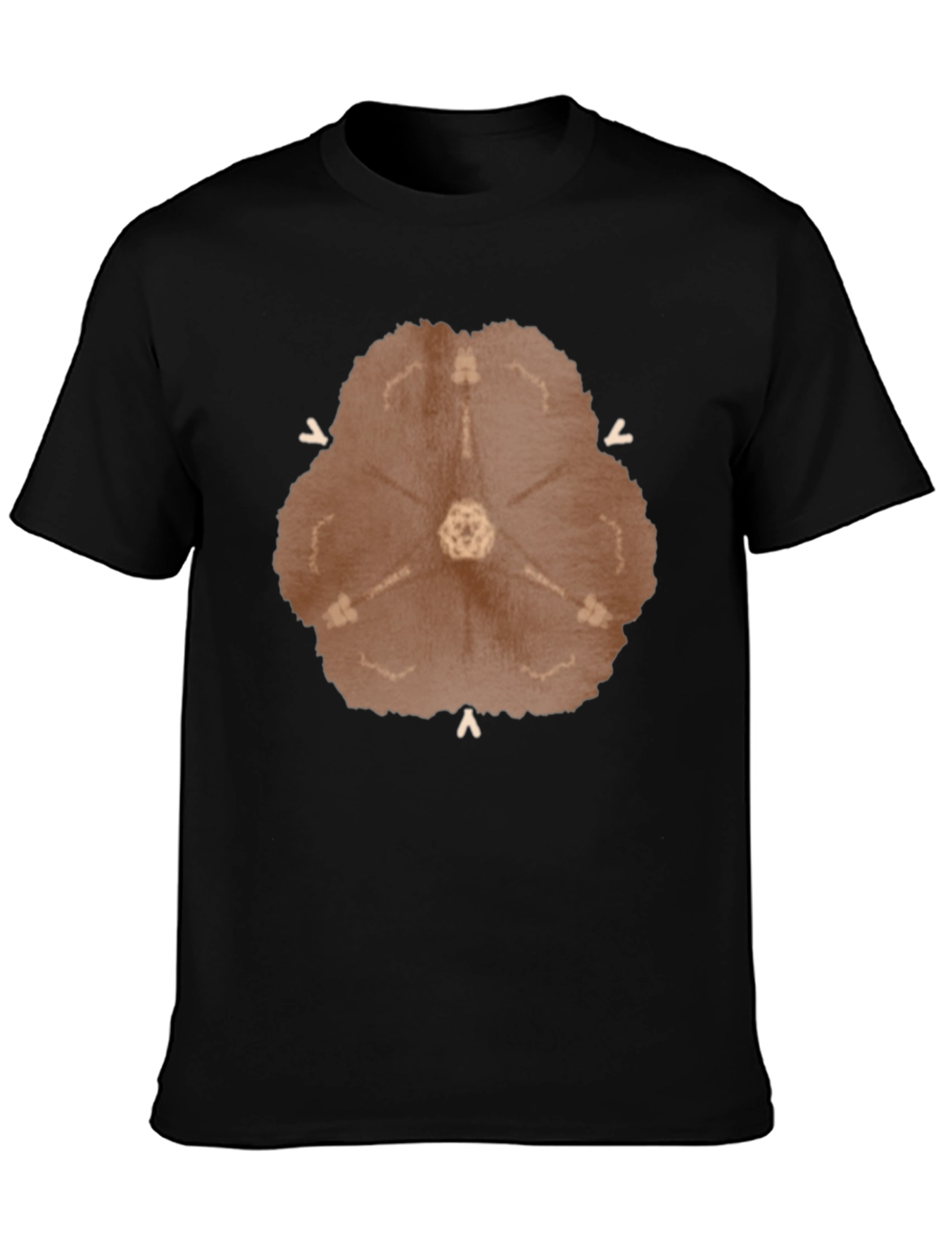 Abstract Radial Design Black T-Shirt