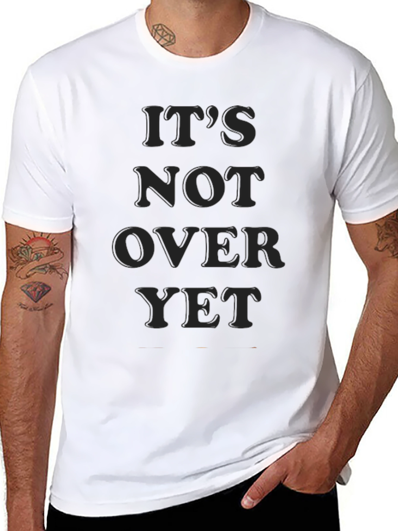 Its Not Over Yet Graphic Tee - Motivational T-Shirt