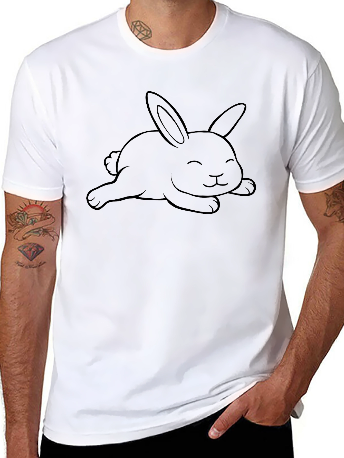 Cute Bunny Graphic T-Shirt