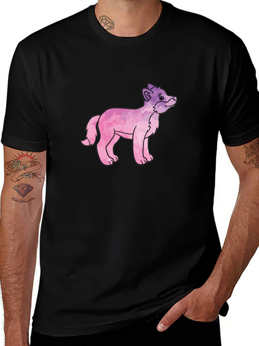 Watercolor Wolf Graphic T-Shirt - Soft Cotton Blend