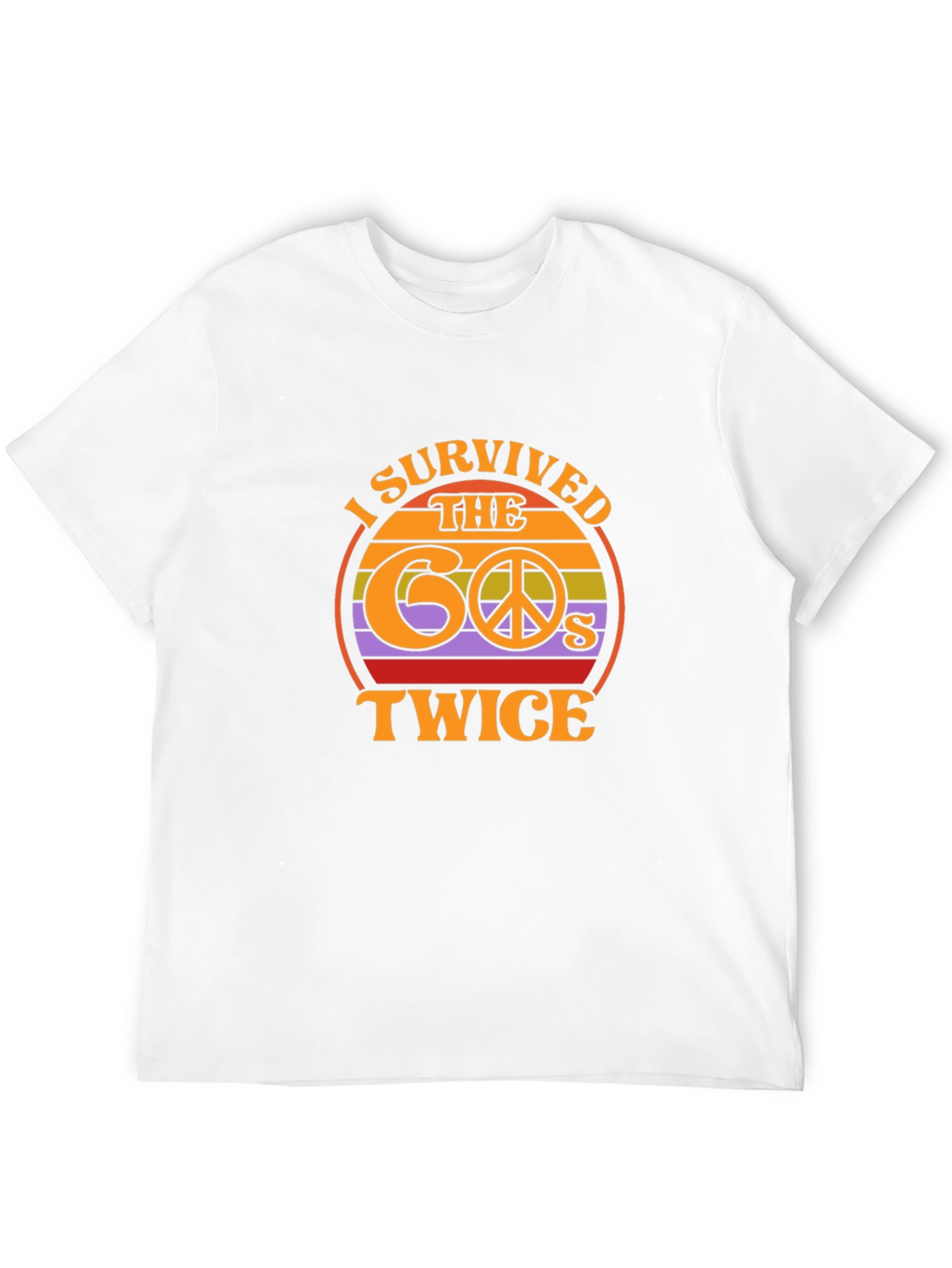 I Survived the 60s Twice Black Tee