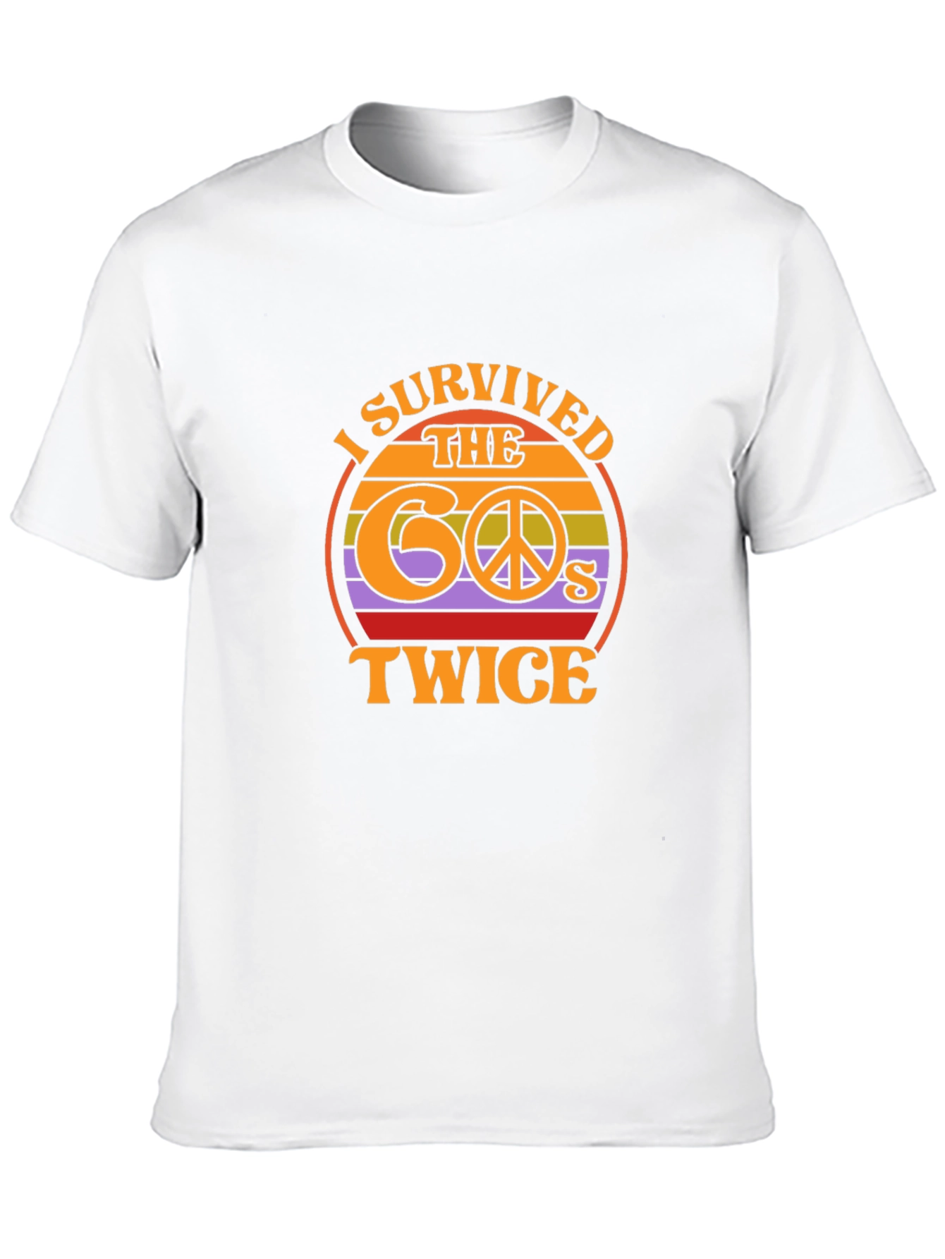 I Survived the 60s Twice Black Tee