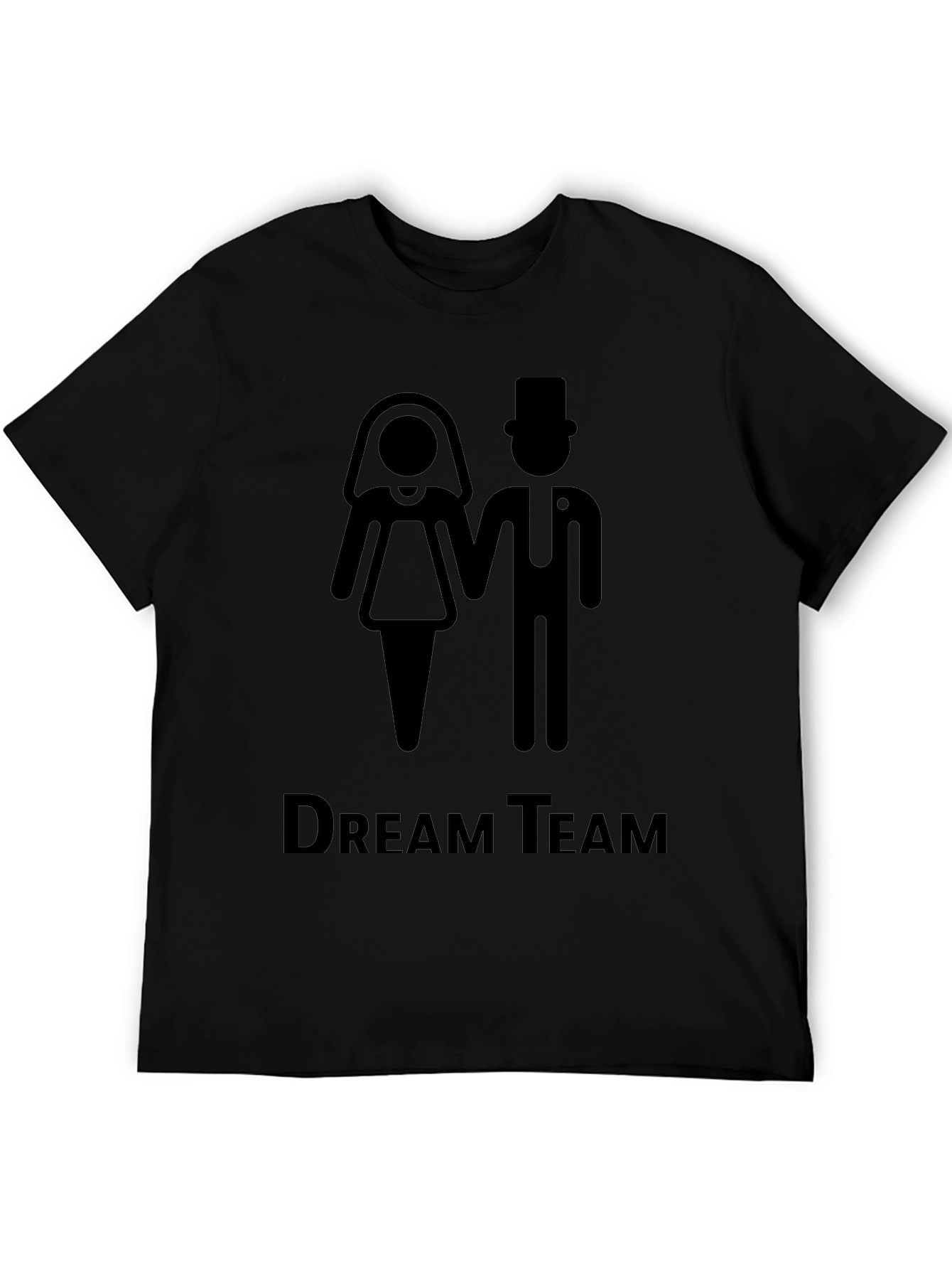 Dream Team Couple T-Shirt - Black
