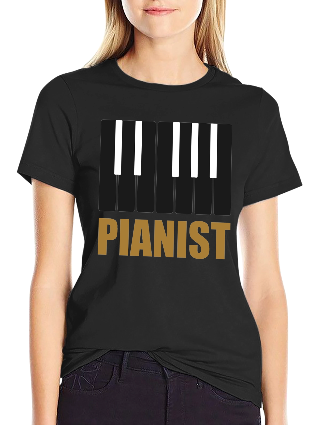 Pianist Keyboard Graphic T-Shirt