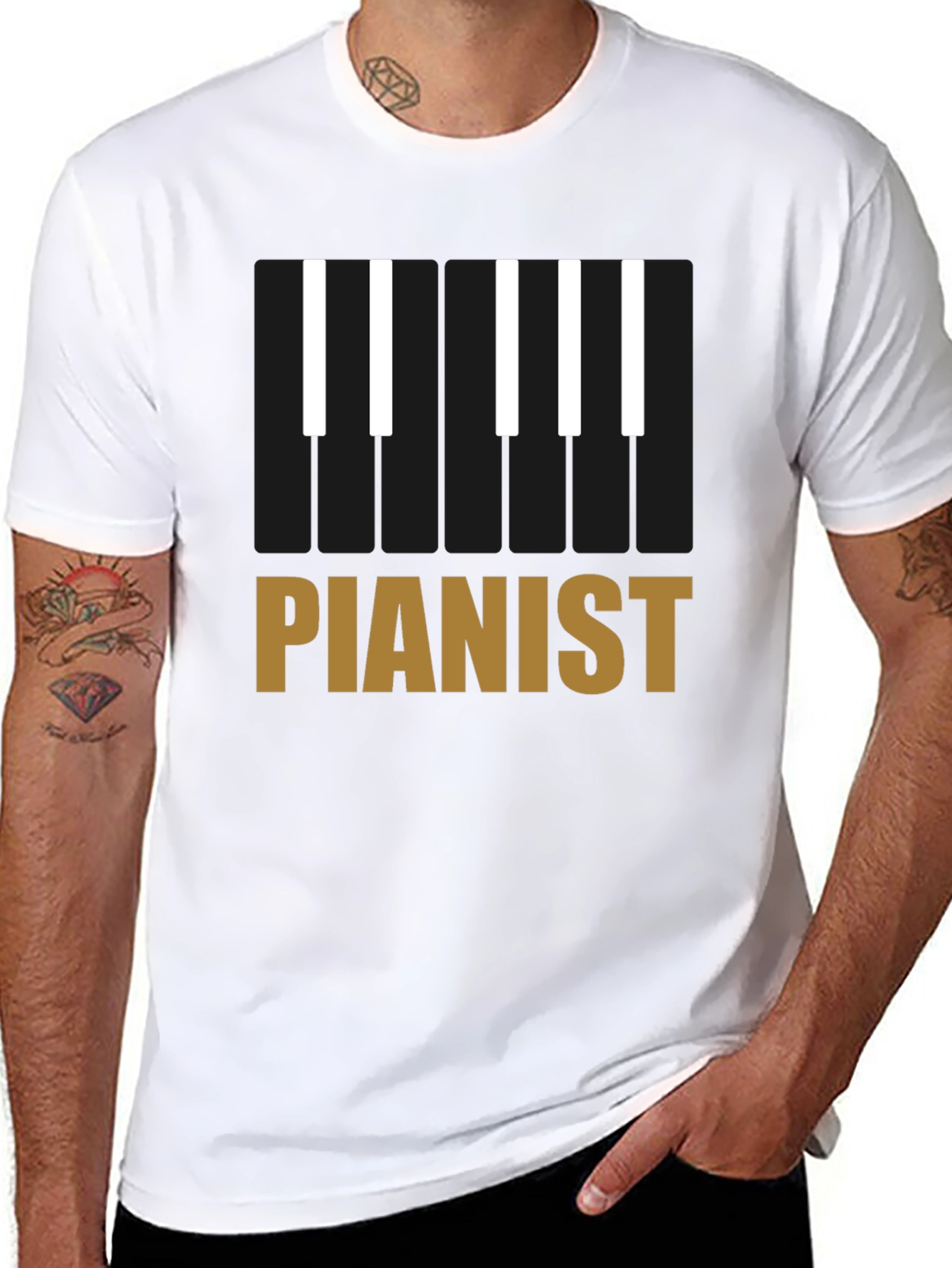 Pianist Keyboard Graphic T-Shirt