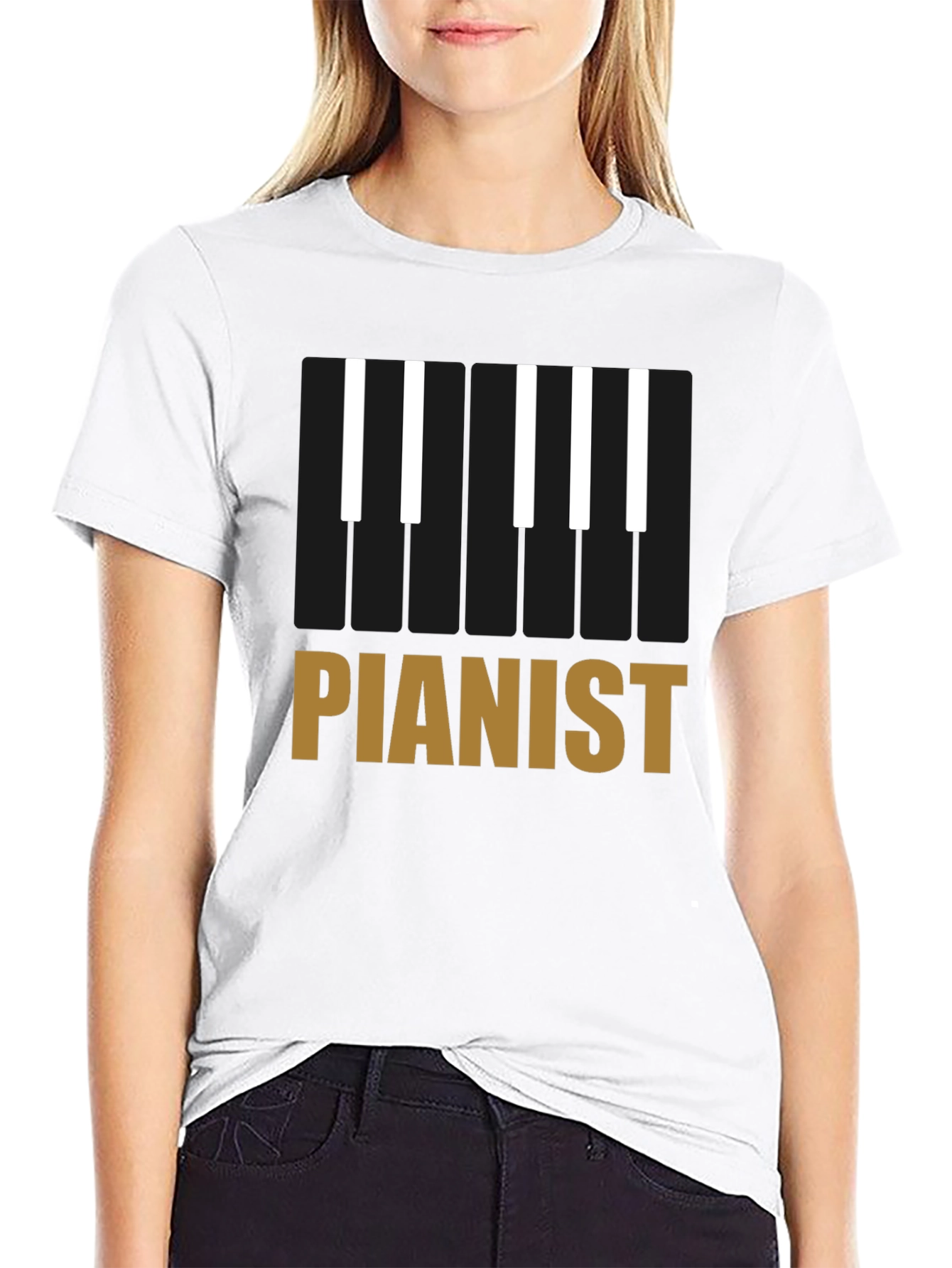 Pianist Keyboard Graphic T-Shirt