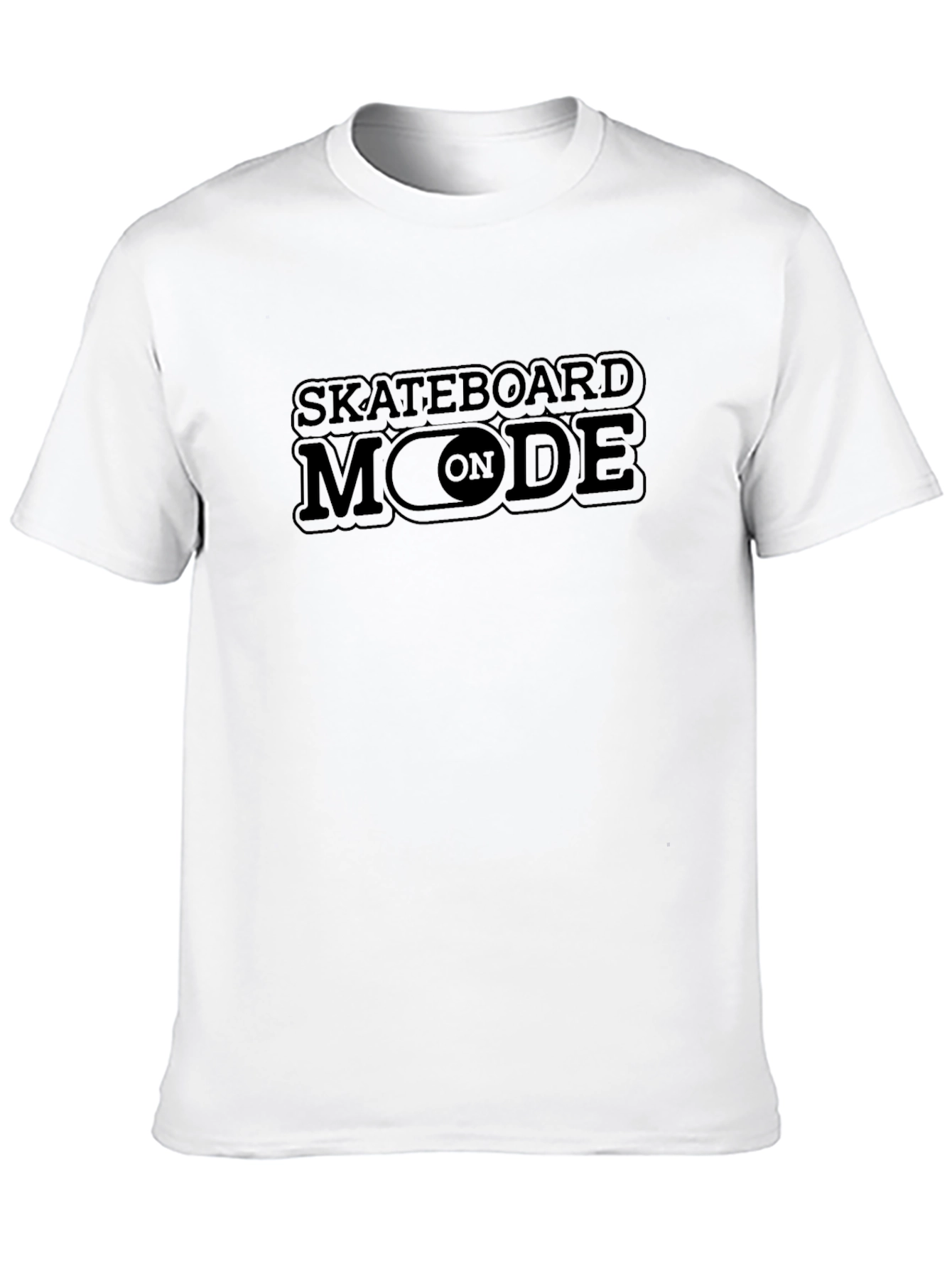 Skateboard Mode On T-Shirt - Black Graphic Tee
