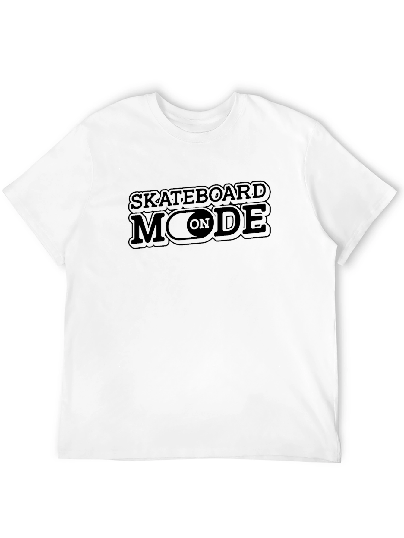 Skateboard Mode On T-Shirt - Black Graphic Tee