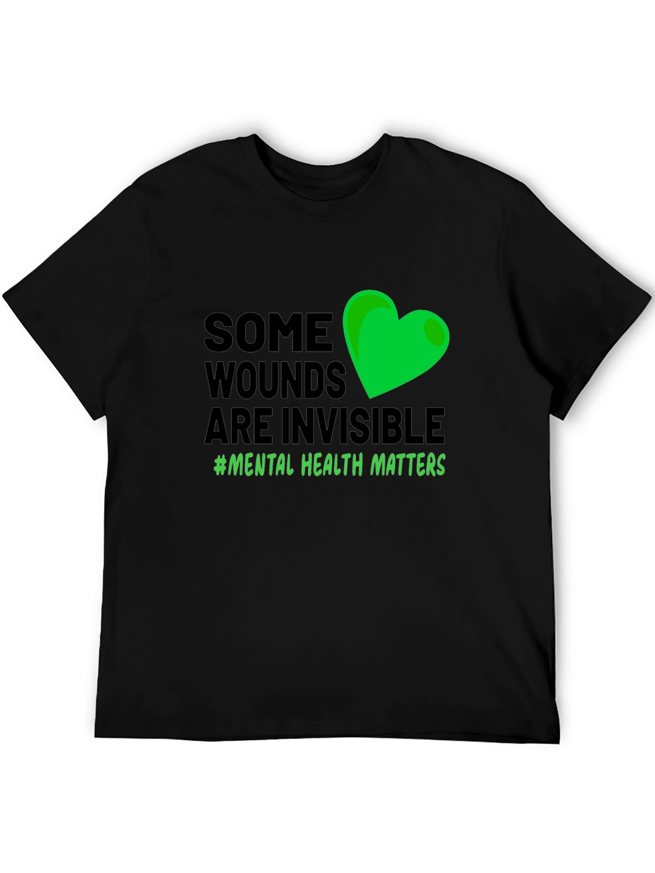 Mental Health Matters Graphic Tee - Green Heart