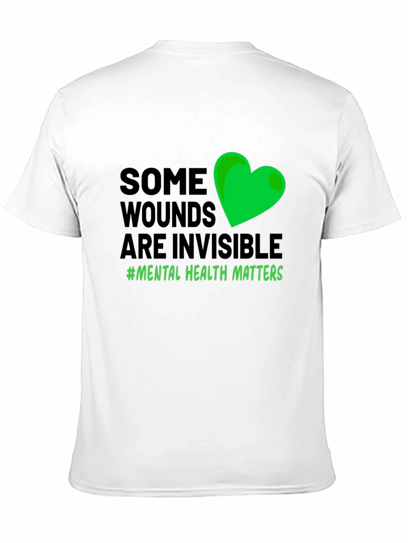 Mental Health Matters Graphic Tee - Green Heart