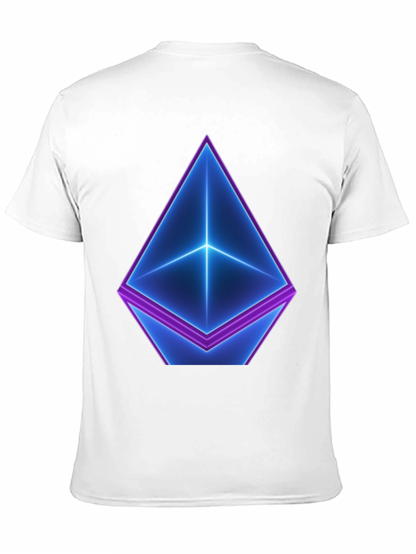 Neon Ethereum Logo Black T-Shirt