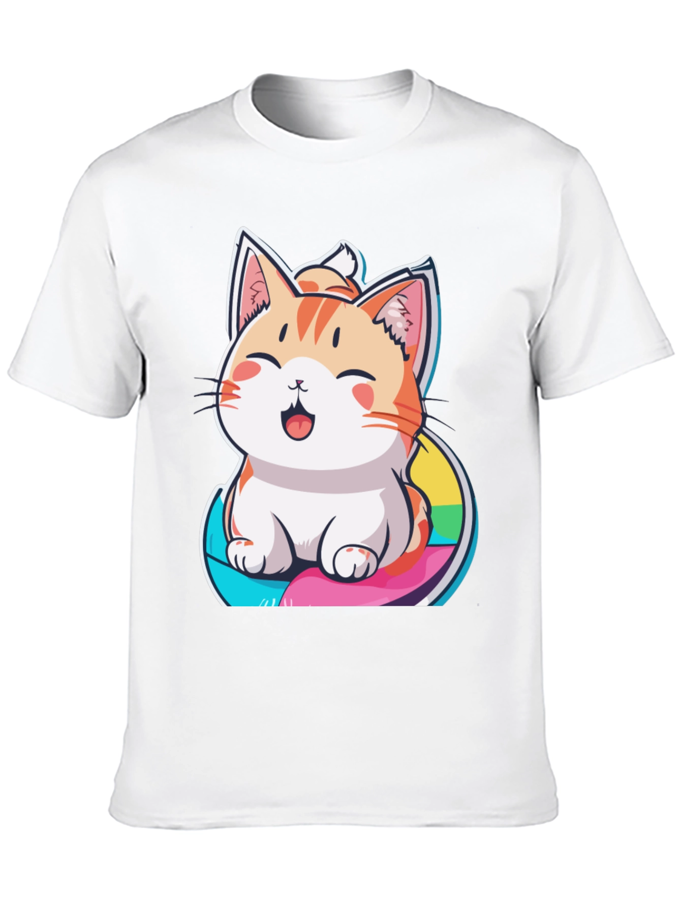 Kawaii Cat Rainbow T-Shirt