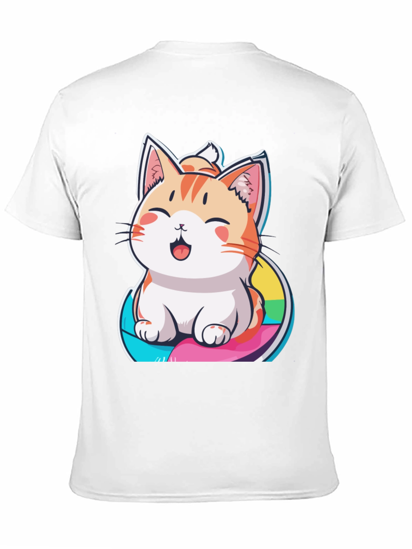 Kawaii Cat Rainbow T-Shirt