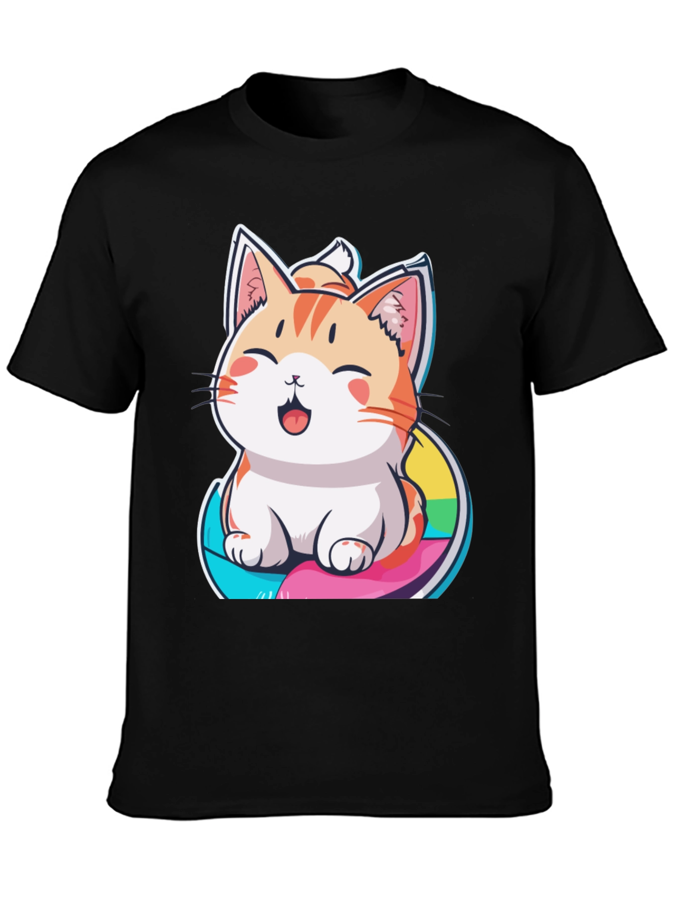 Kawaii Cat Rainbow T-Shirt