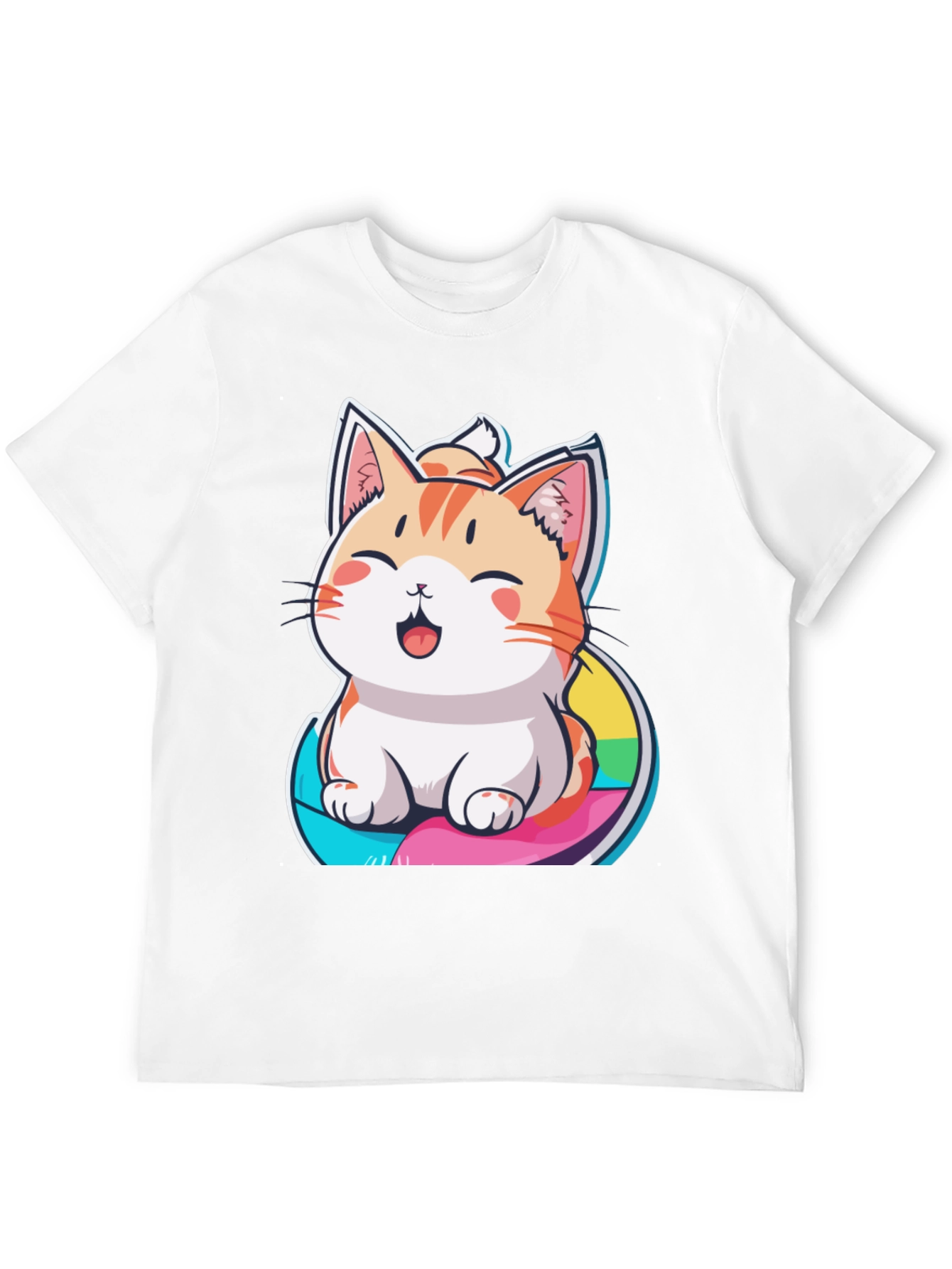 Kawaii Cat Rainbow T-Shirt