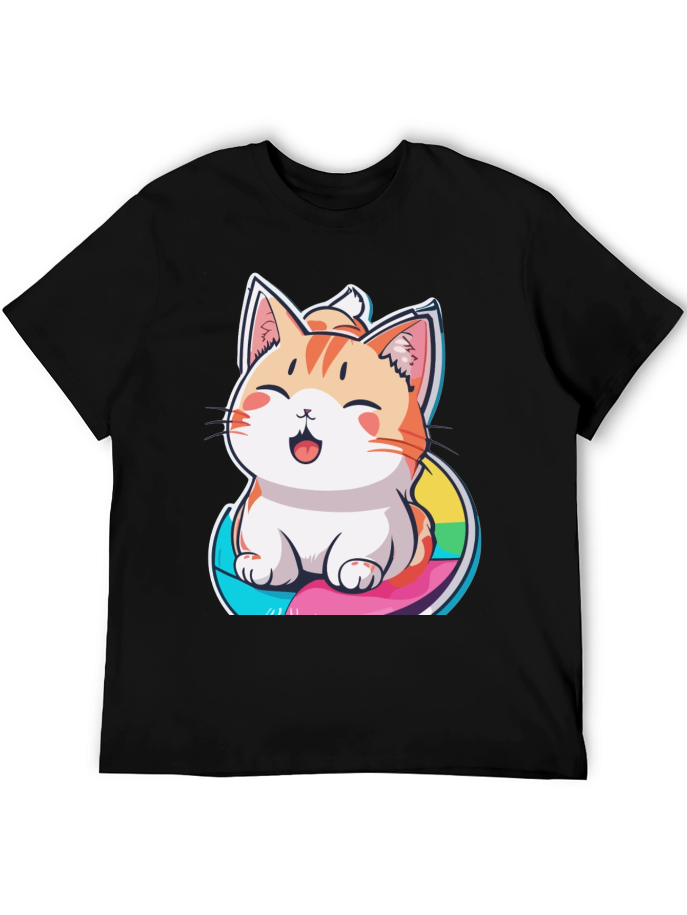 Kawaii Cat Rainbow T-Shirt