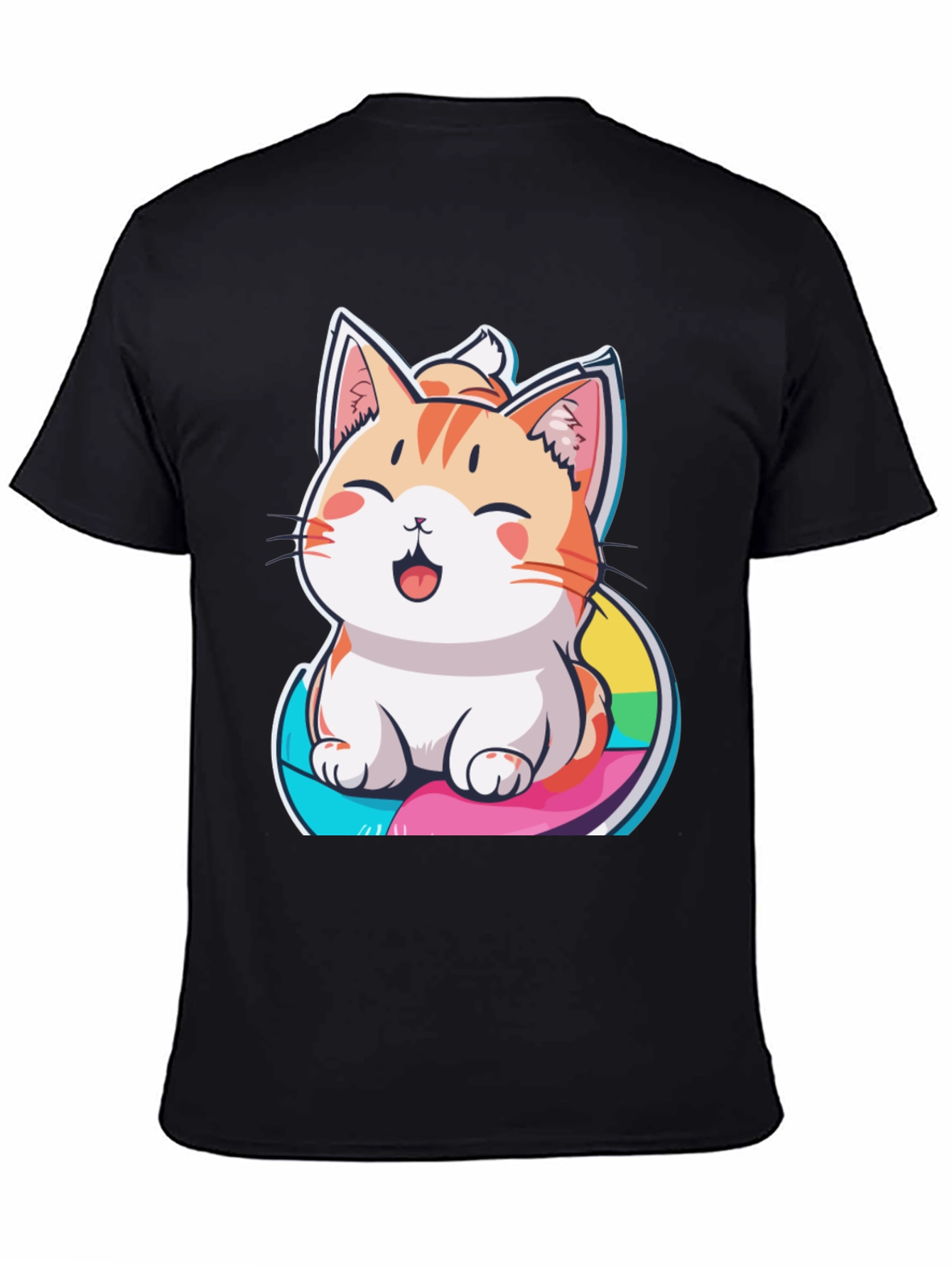 Kawaii Cat Rainbow T-Shirt