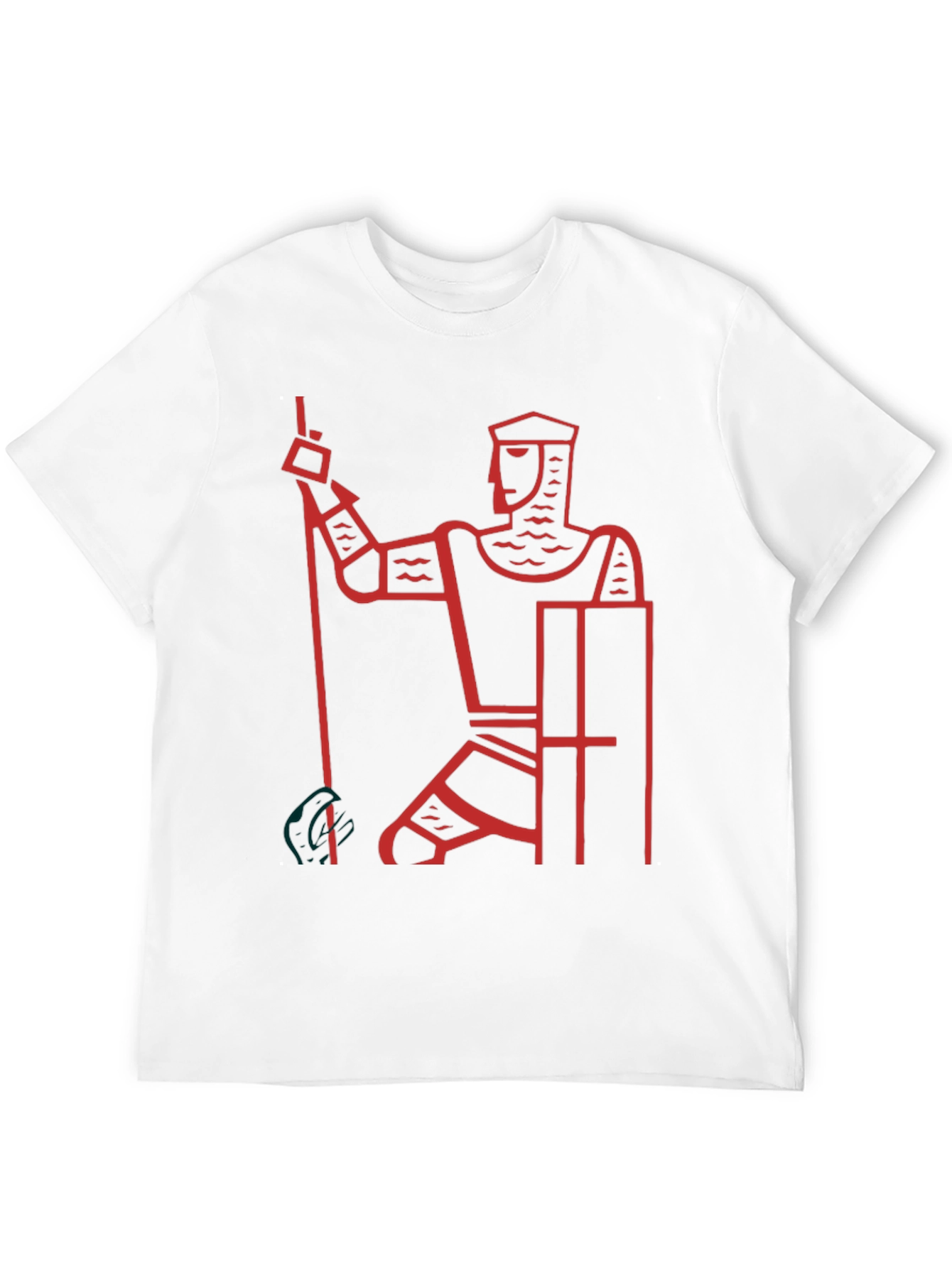 Knight Graphic Tee - Black Cotton Casual T-Shirt